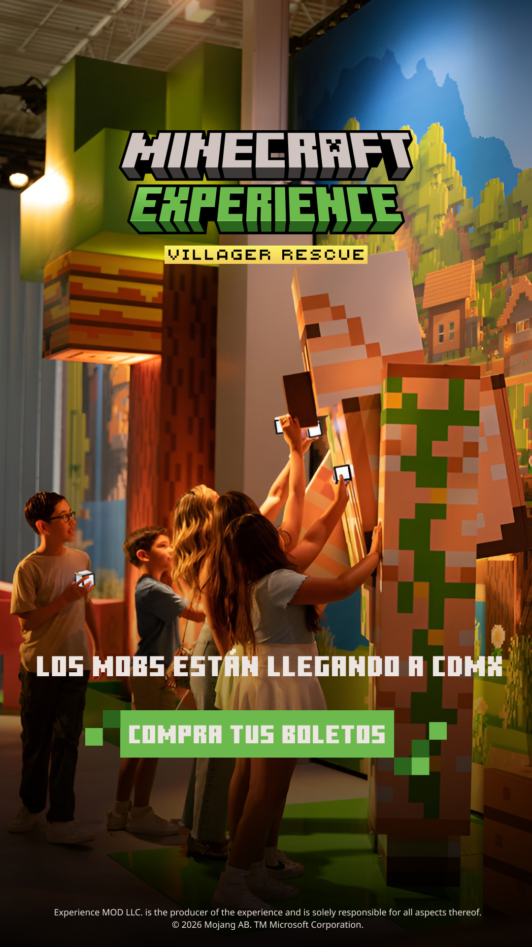 Minecraft Experience Facebook ad