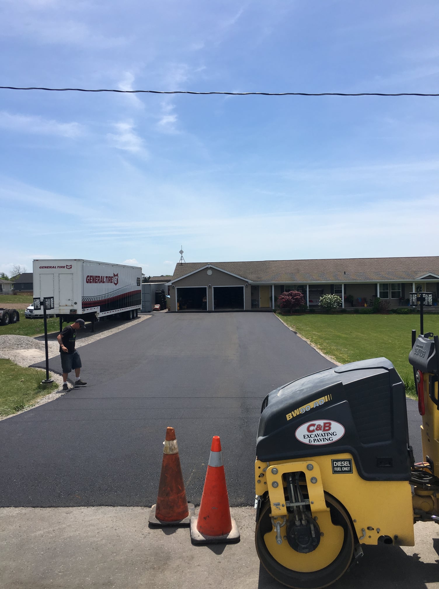 C&B Excavating & Paving Facebook ad: Residential & Commercial Asphalt Paving