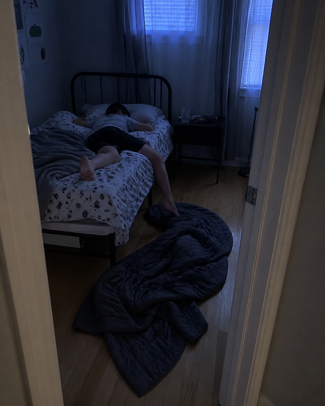 Brenda Hoffman Facebook ad: He's 9. My husband still has to carry him to bed some…