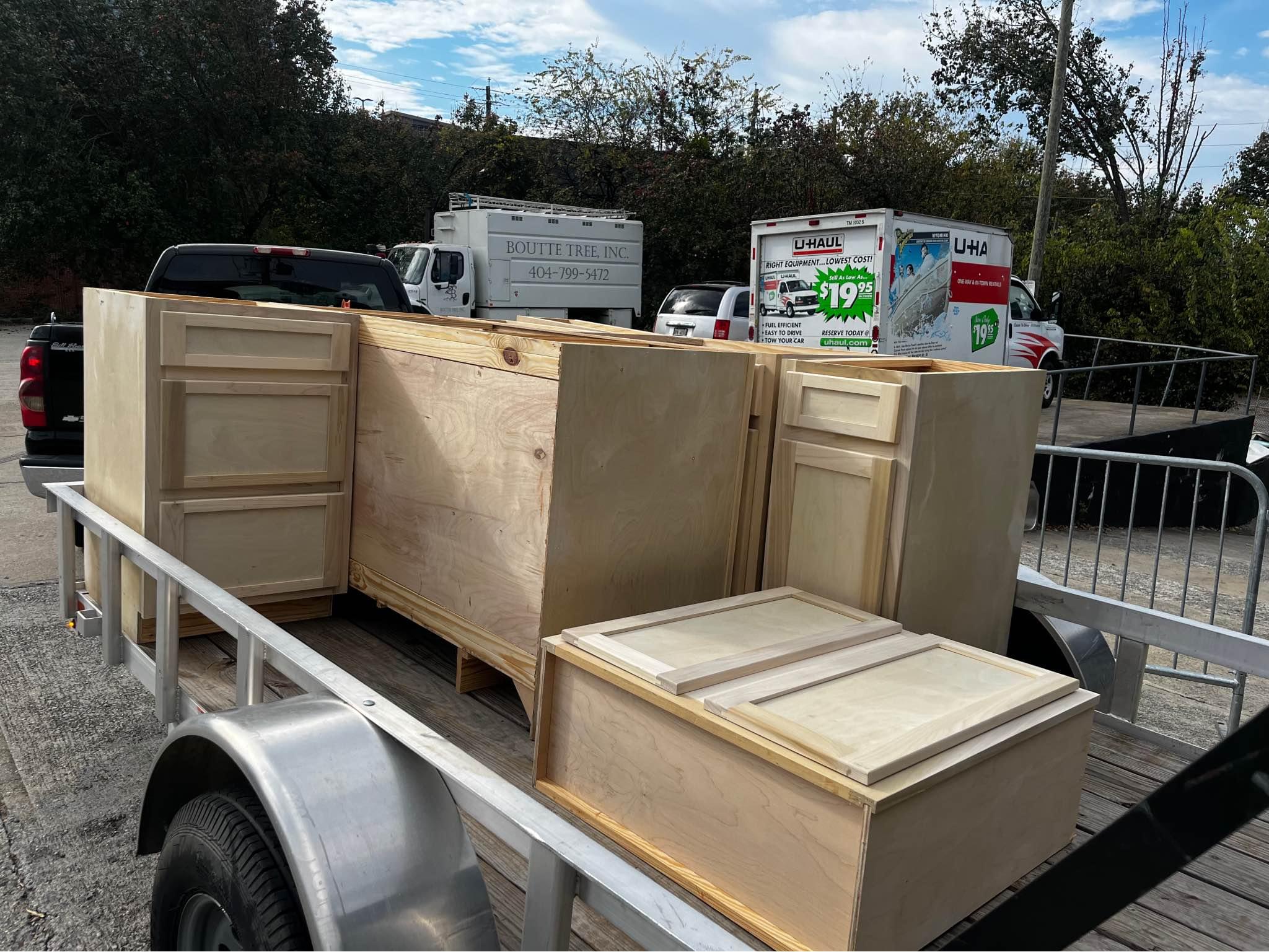 Ron Jacobs Facebook ad: KITCHEN CABINETS READY TO LOAD VANITIES ALSO