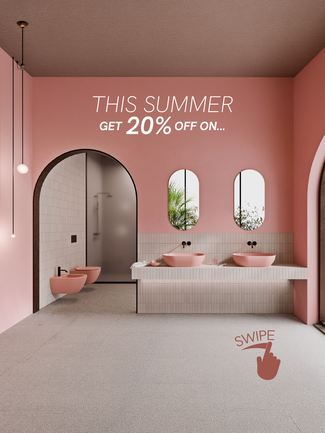 Banju Boutique Facebook ad: Thinking about upgrading your bathroom or outdoor space…