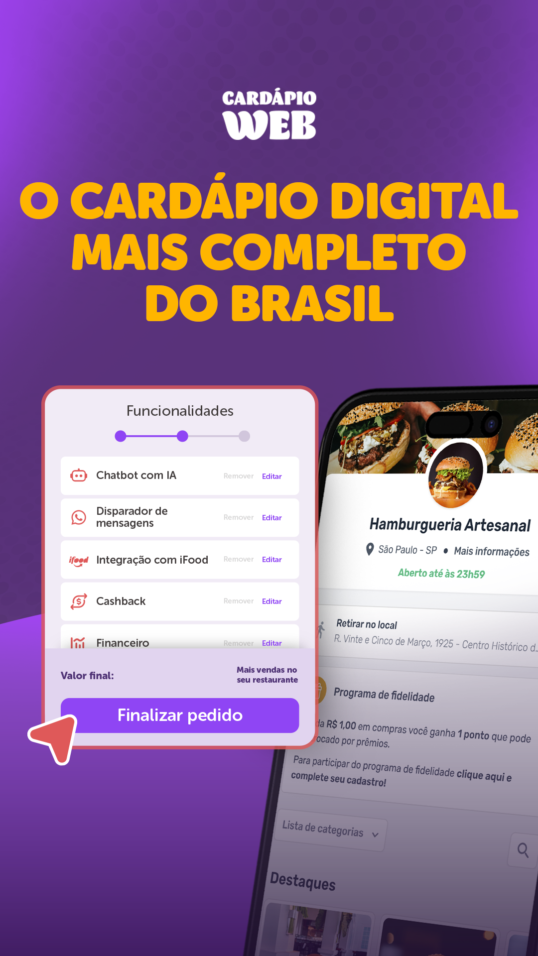 Cardápio Web Facebook ad
