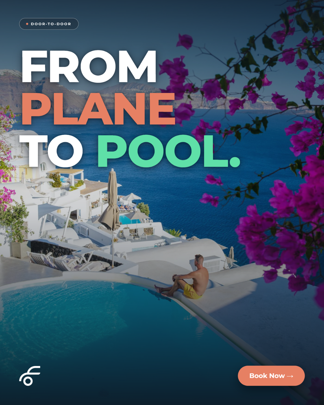 Ride and Hire Facebook ad: From Plane to Pool