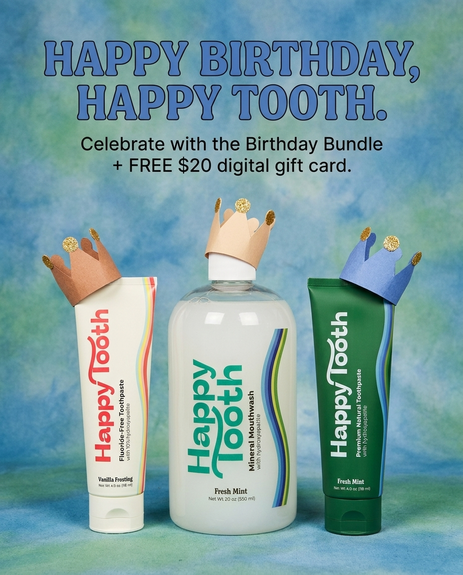 Happy Tooth Pediatric Dentistry Facebook ad: Birthday Bundle + FREE $20 E-Gift Card