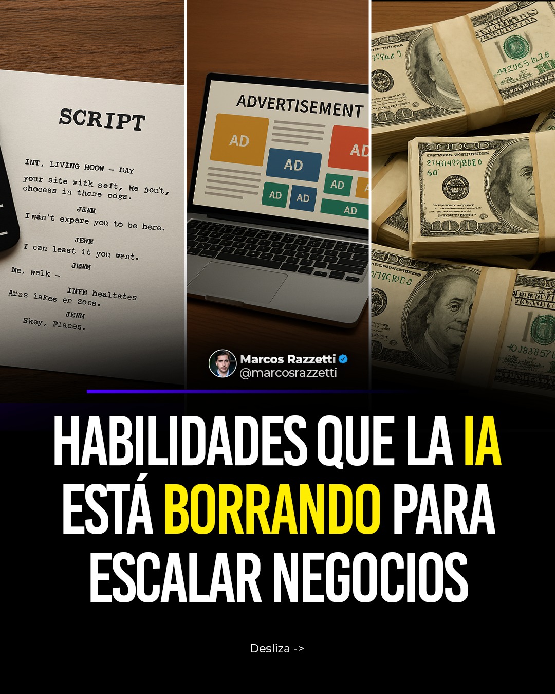 Marcos BlueHackers Facebook ad: La IA se estableció en los negocios digitales…