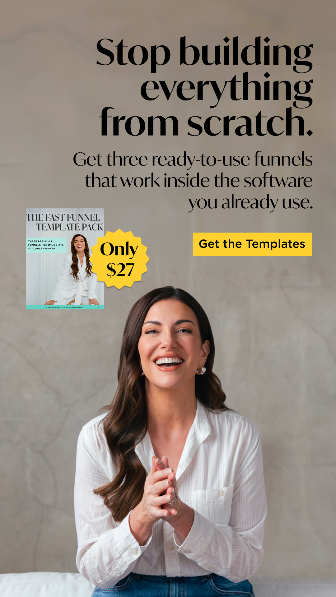 Amy Porterfield Facebook ad