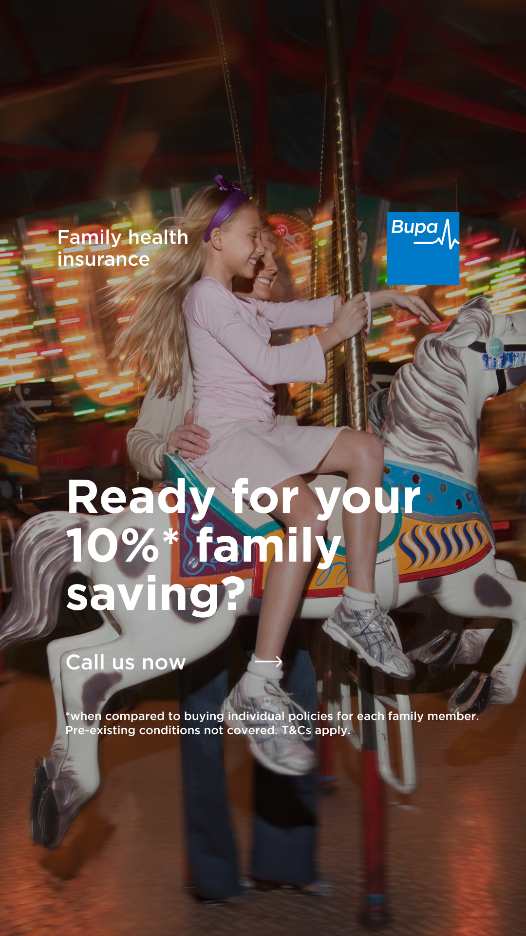 Bupa UK Facebook ad