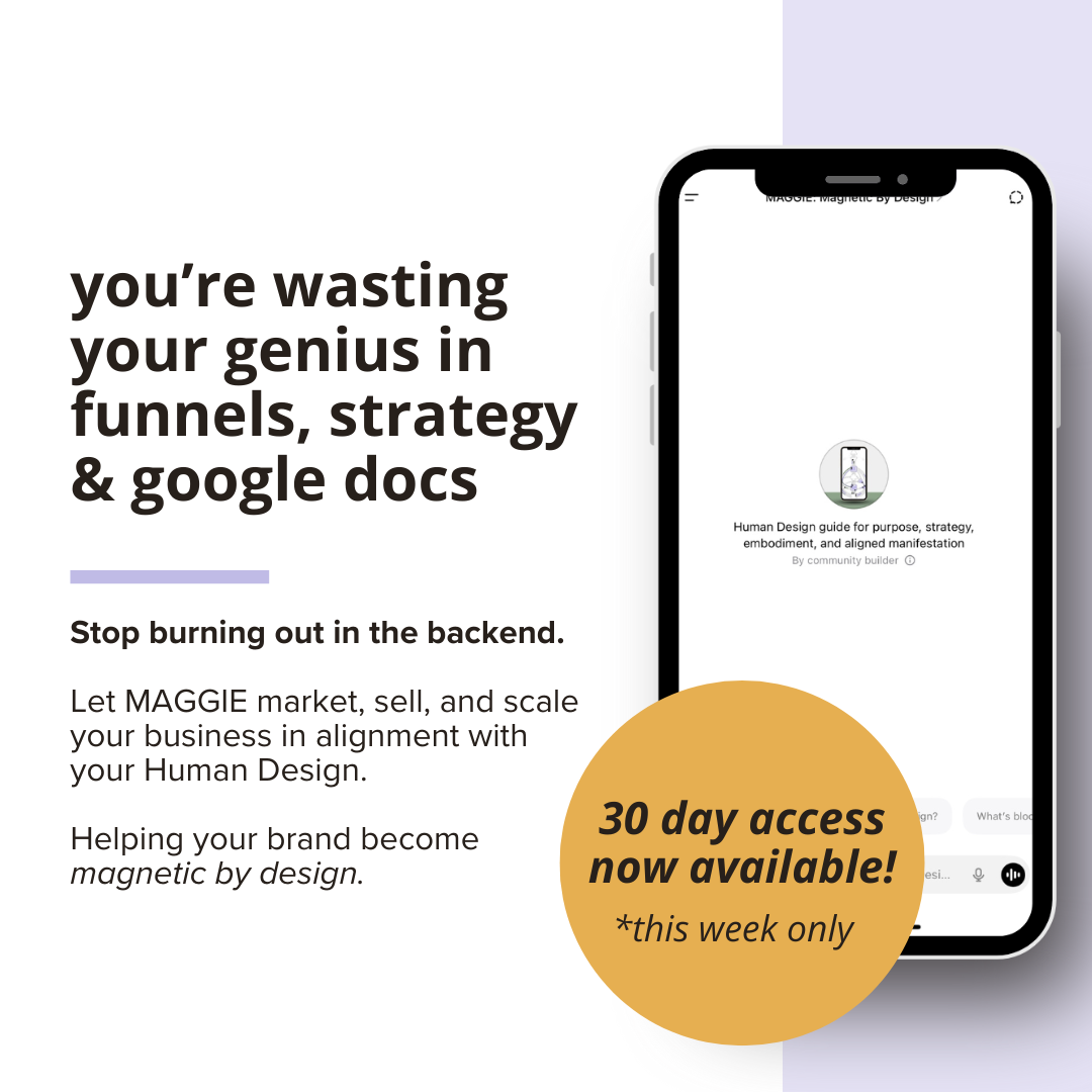 The Human Design Coach Facebook ad