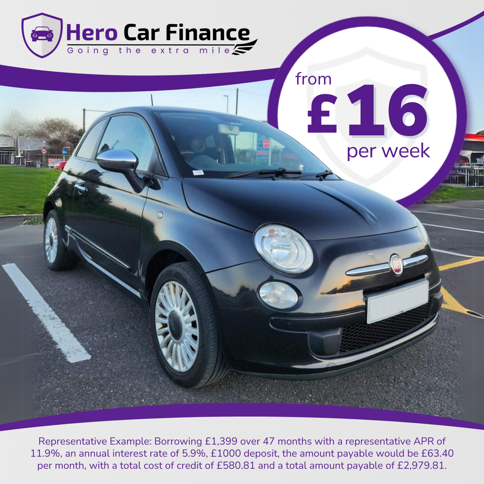Hero Car Finance Facebook ad