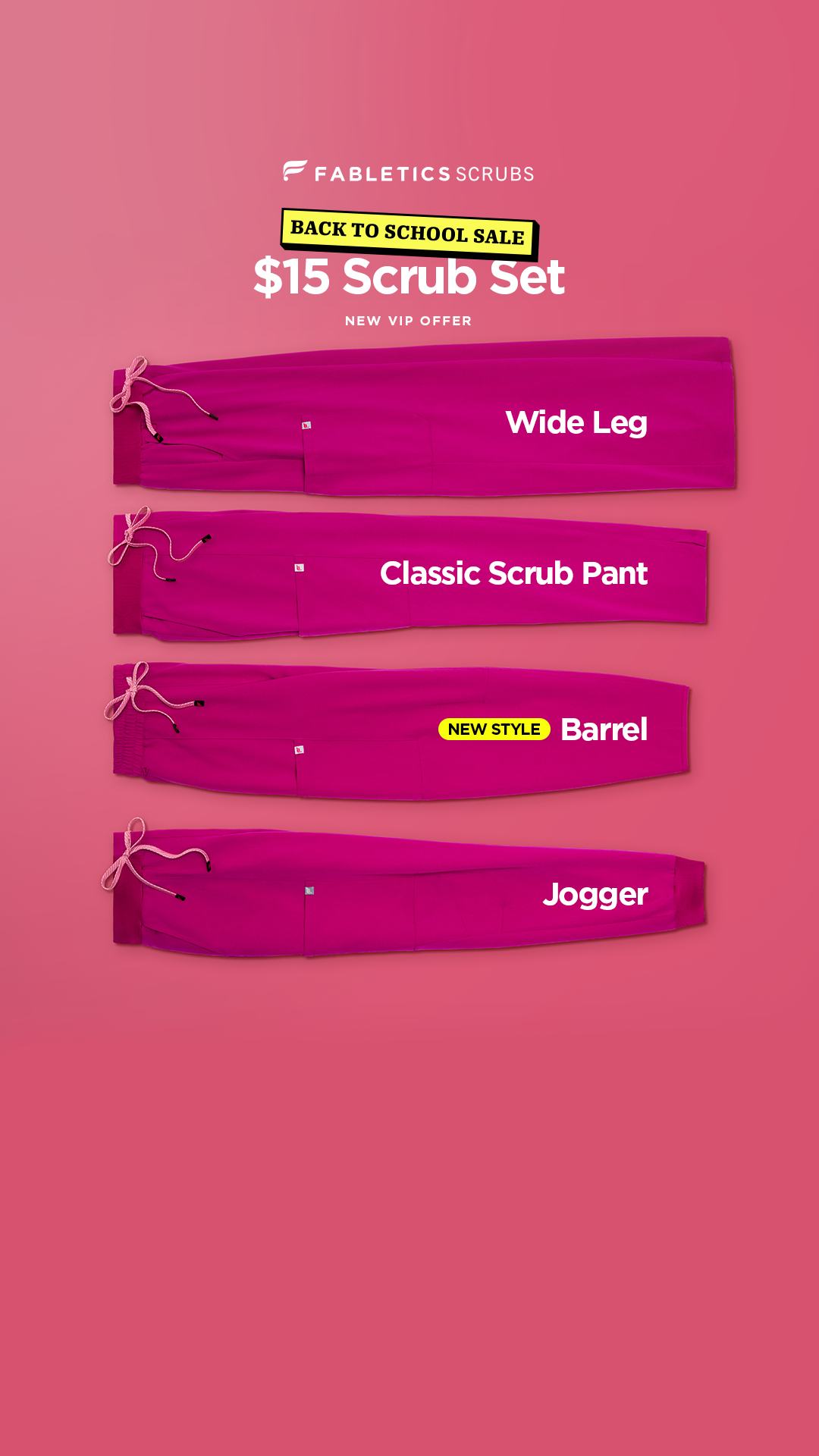 Fabletics Scrubs Facebook ad