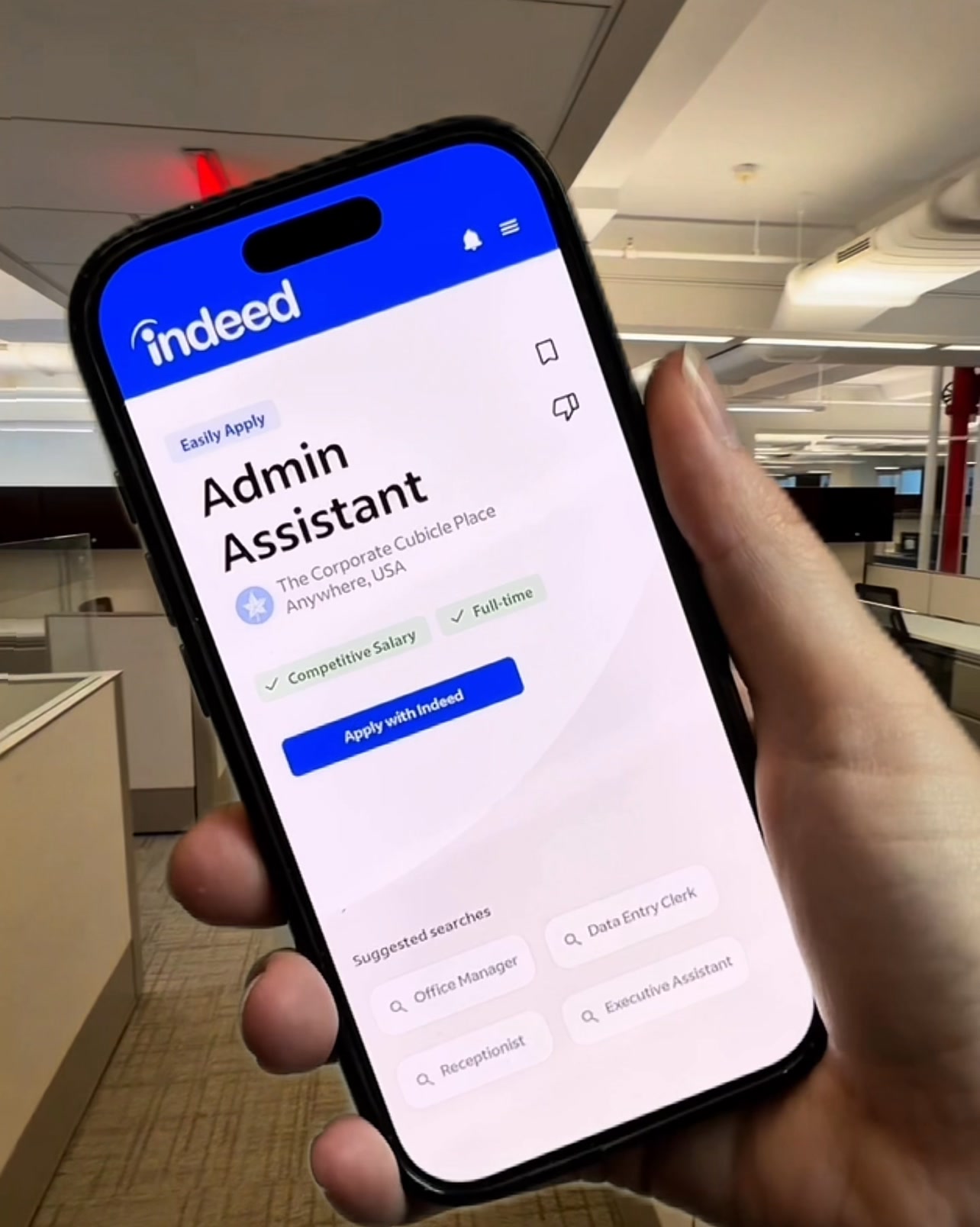 Indeed Facebook ad: Create Your Account Today