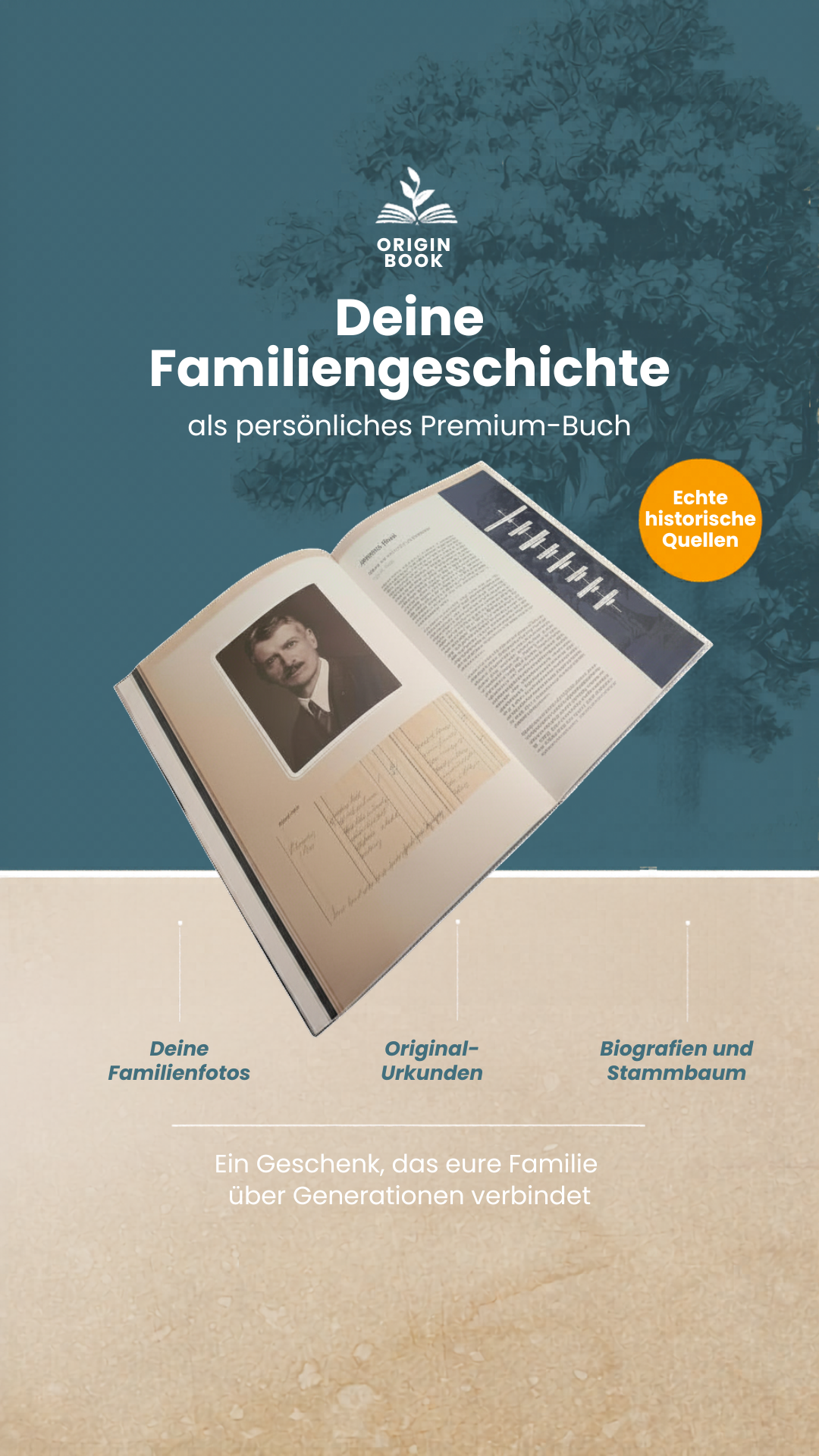 Originbook Facebook ad
