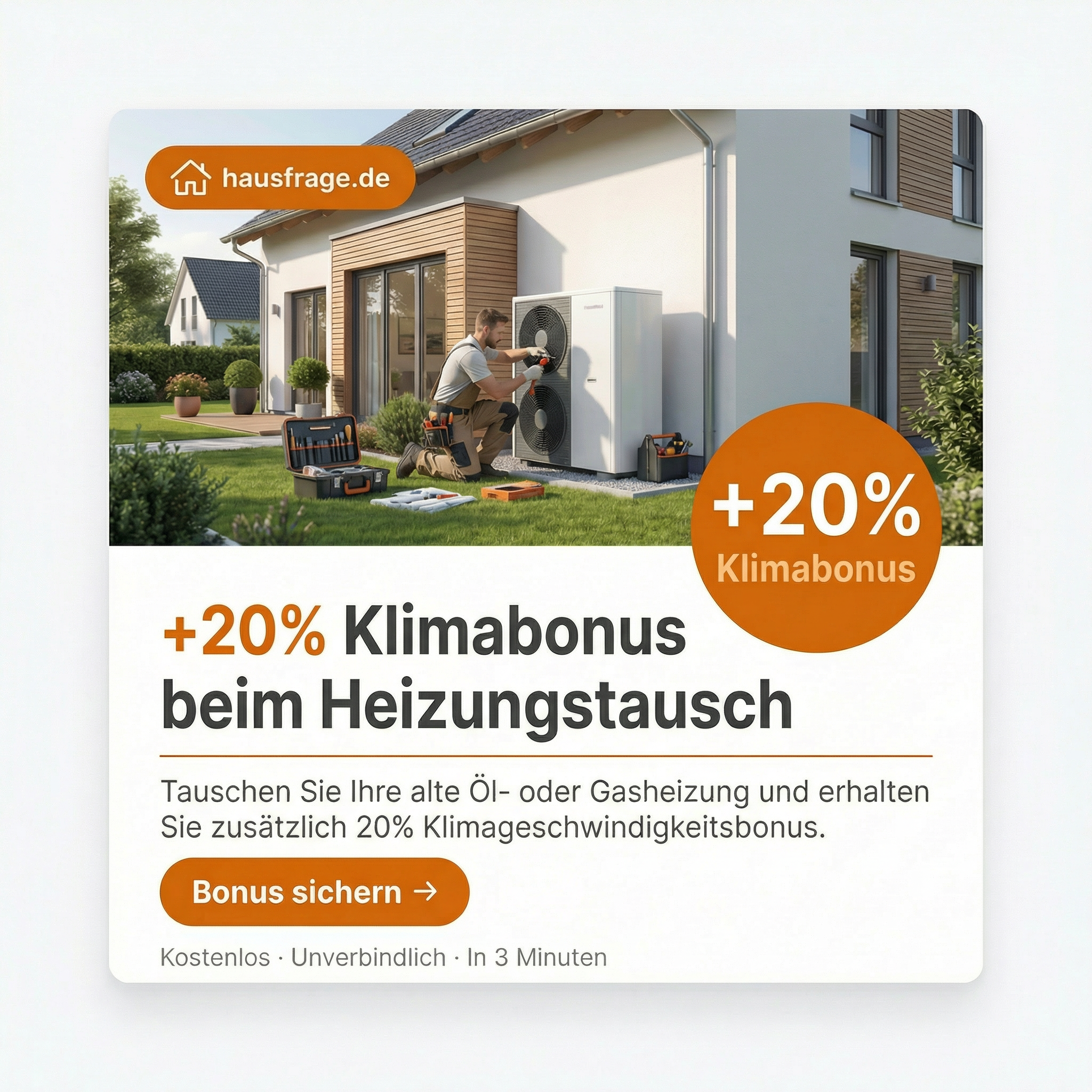 Hausfrage Facebook ad