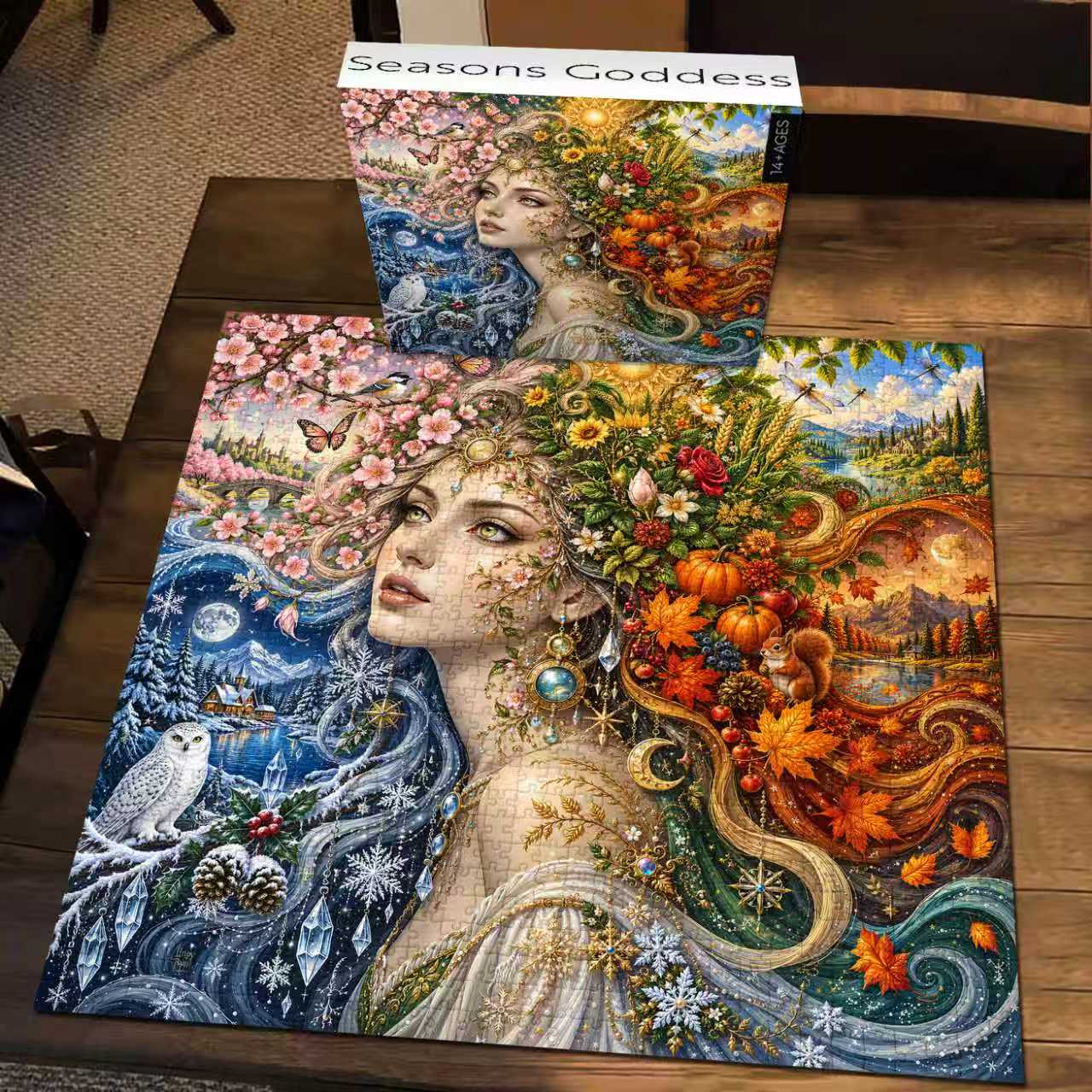 Puzzlepickup Facebook ad: Seasons Goddess Jigsaw Puzzle 1000 Pieces
