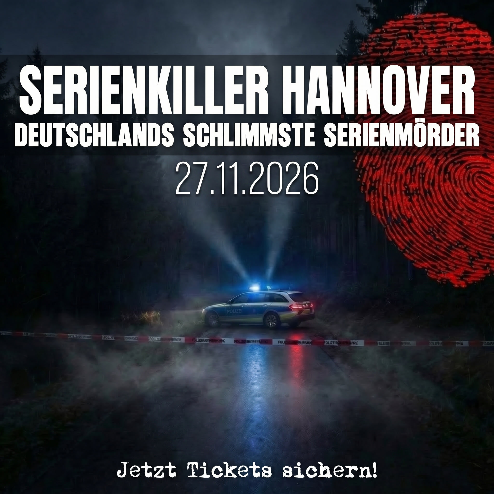 CrimeNight Events Facebook ad: Serienkiller - Jetzt Tickets sichern
