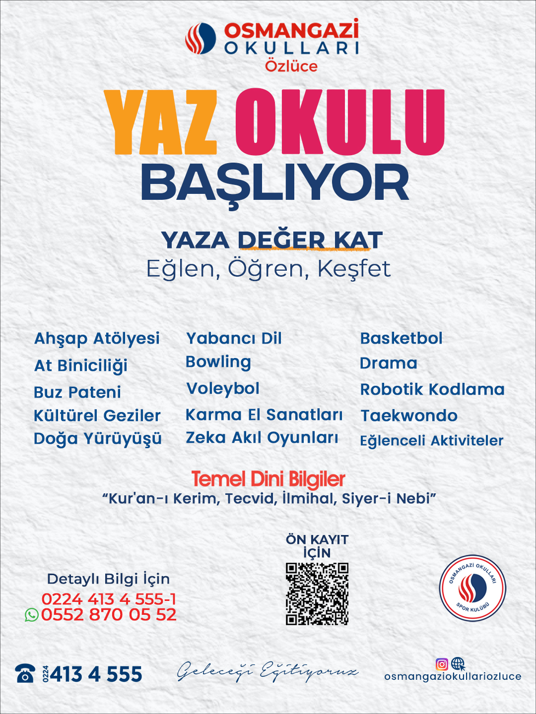 Osmangazi Okulları Özlüce Facebook ad: Çocuklarınız İçin Unutulmaz Bir Yaz Başlıyor!