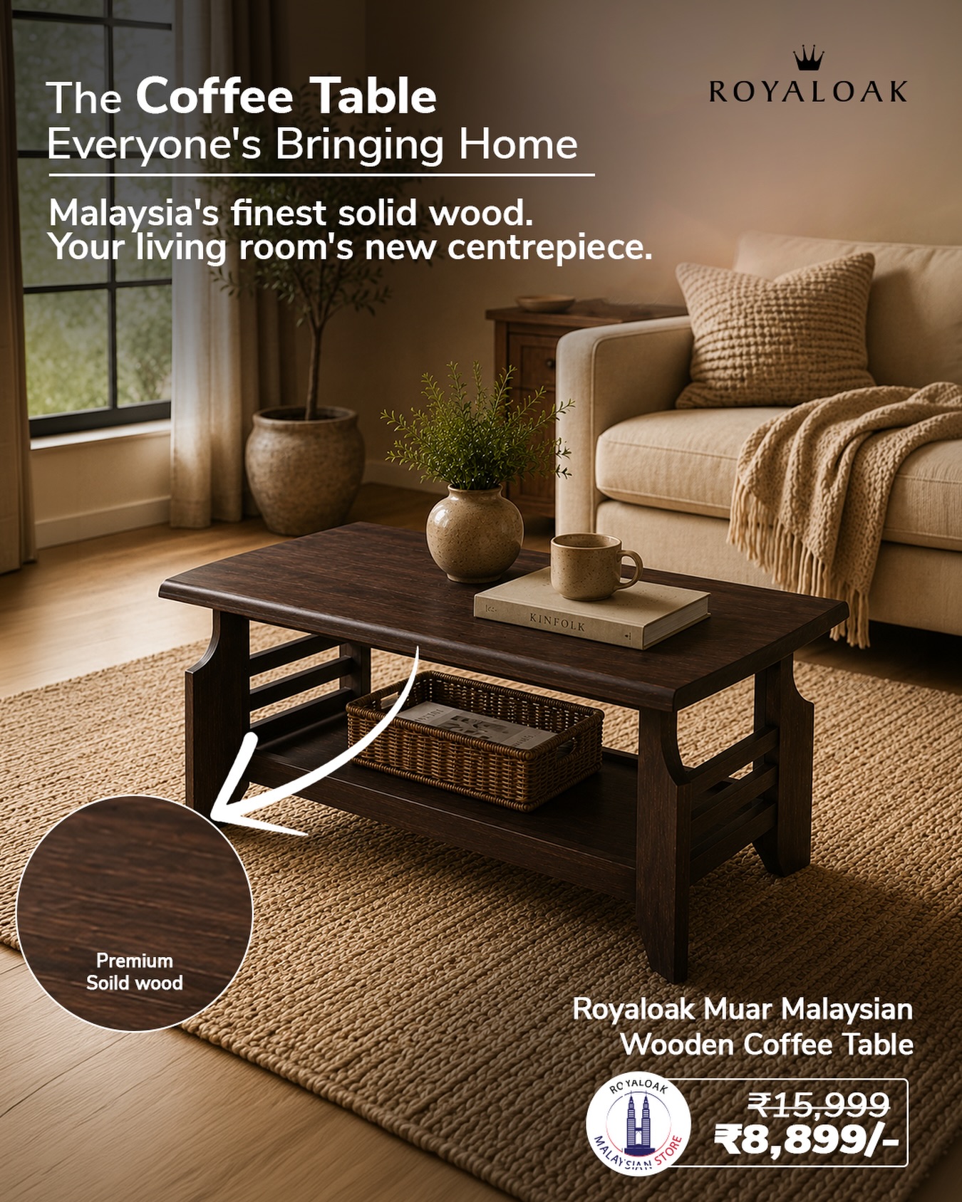 Royaloak Furnitures Facebook ad: Some furniture just feels right the moment you…