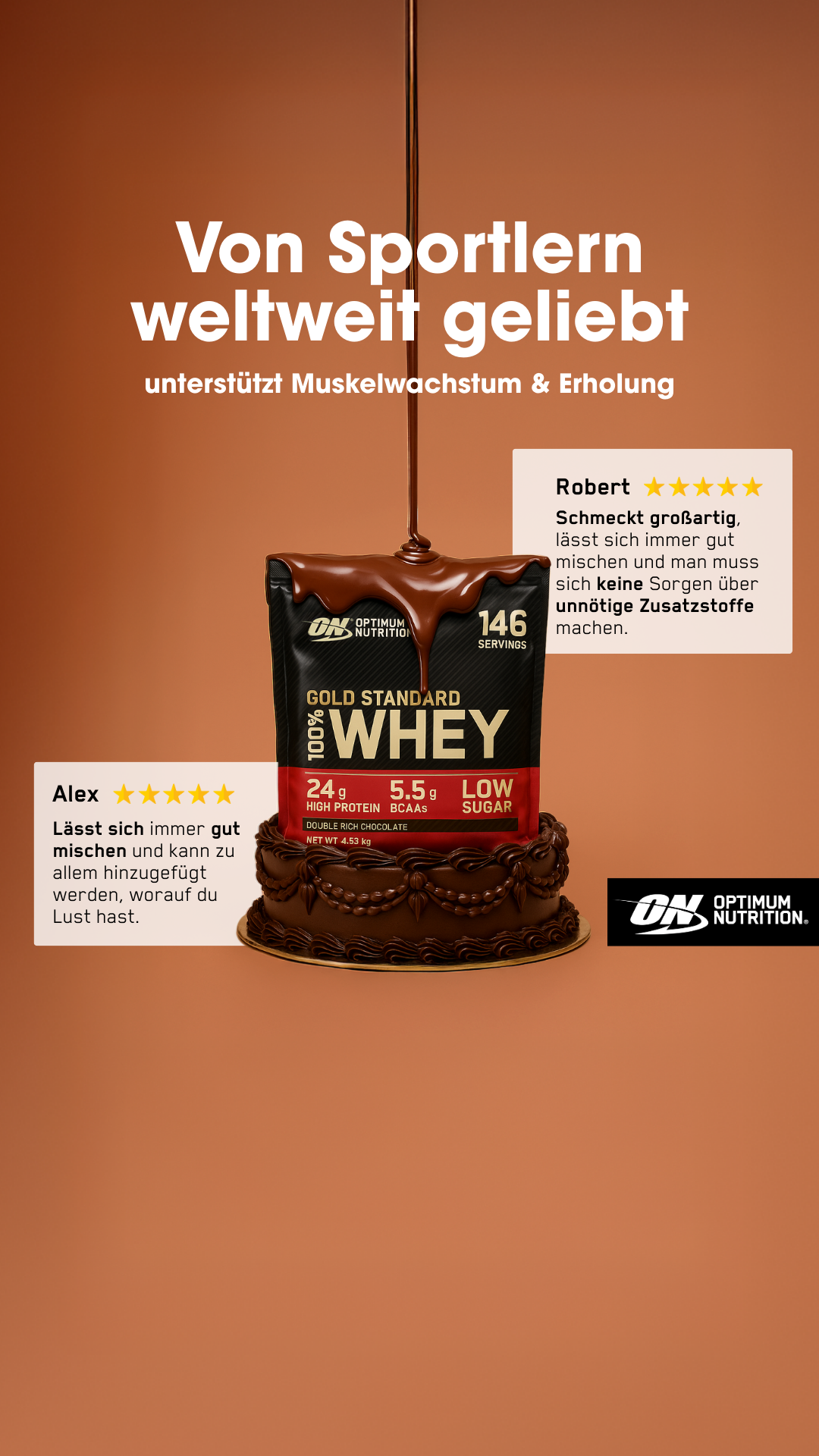 Optimum Nutrition Facebook ad from May 12, 2026