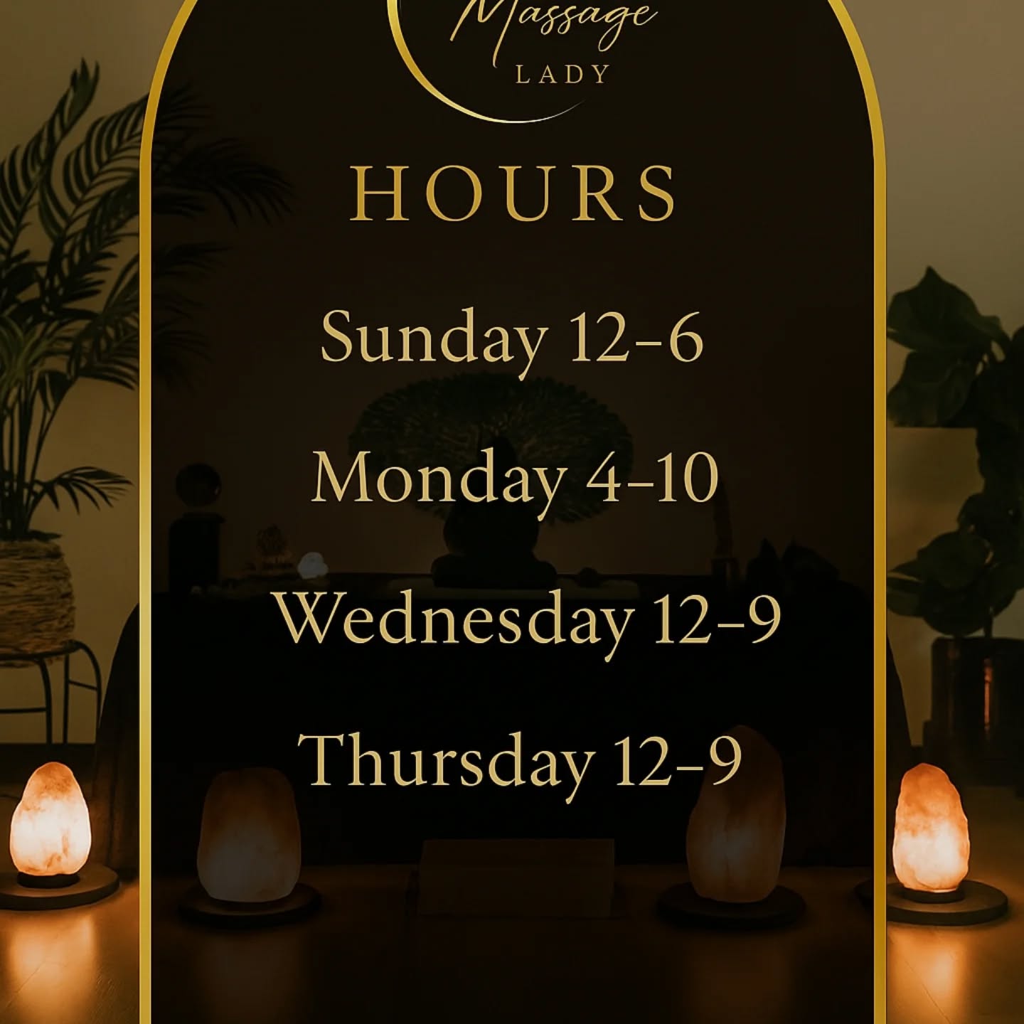 The Massage Lady Facebook ad: HEALING HOURS & BOUNDARIES