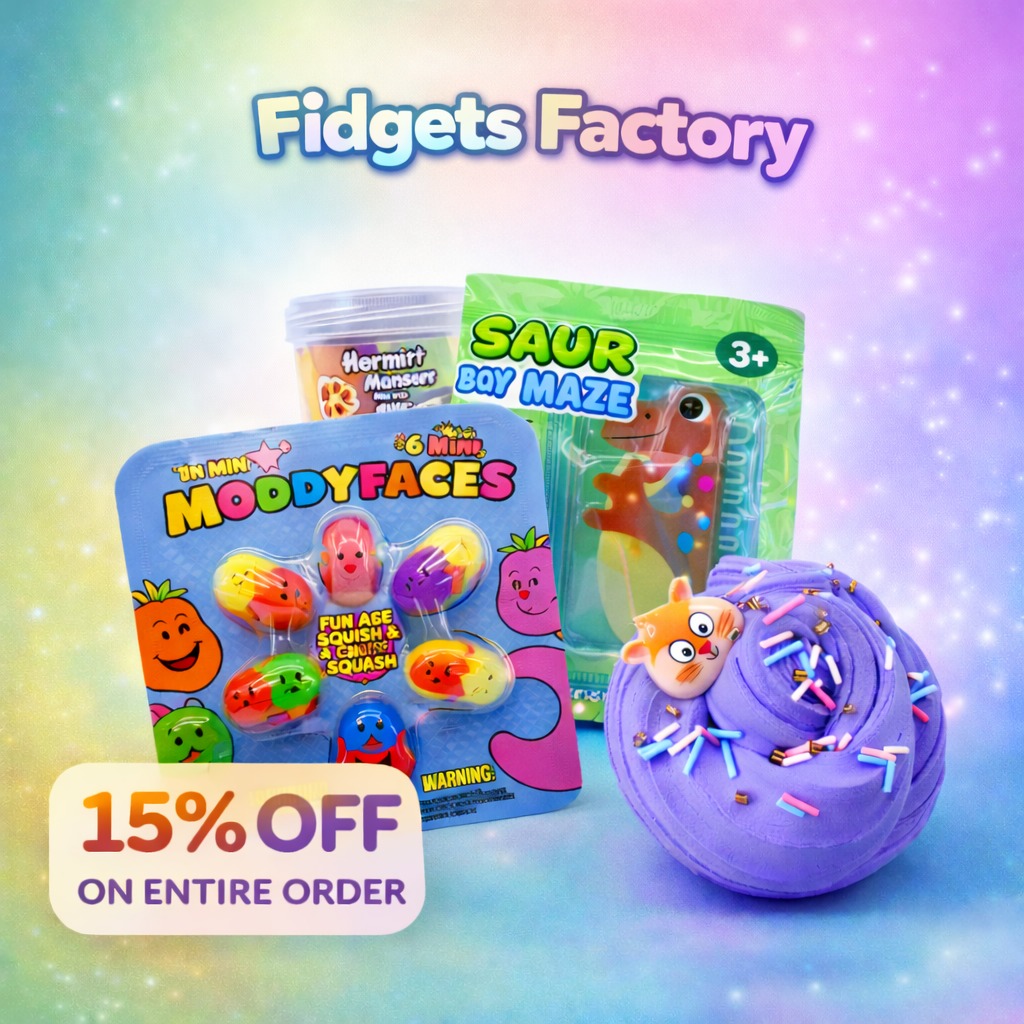 Fidgets Factory Facebook ad: Looking for sensory toys?