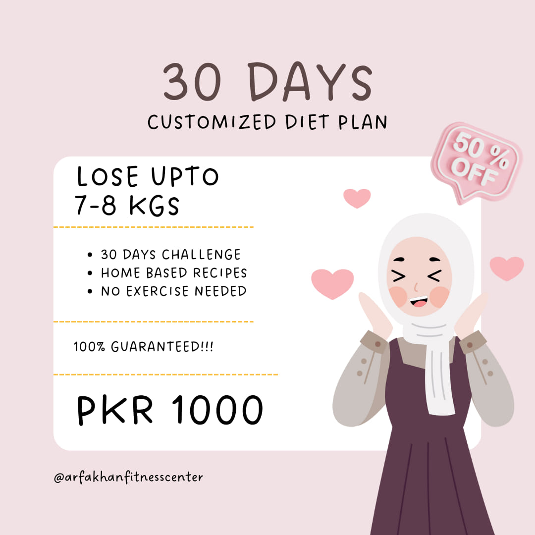 Arfa Khan Facebook ad: Arfakhanfitness Customised Diet Plan