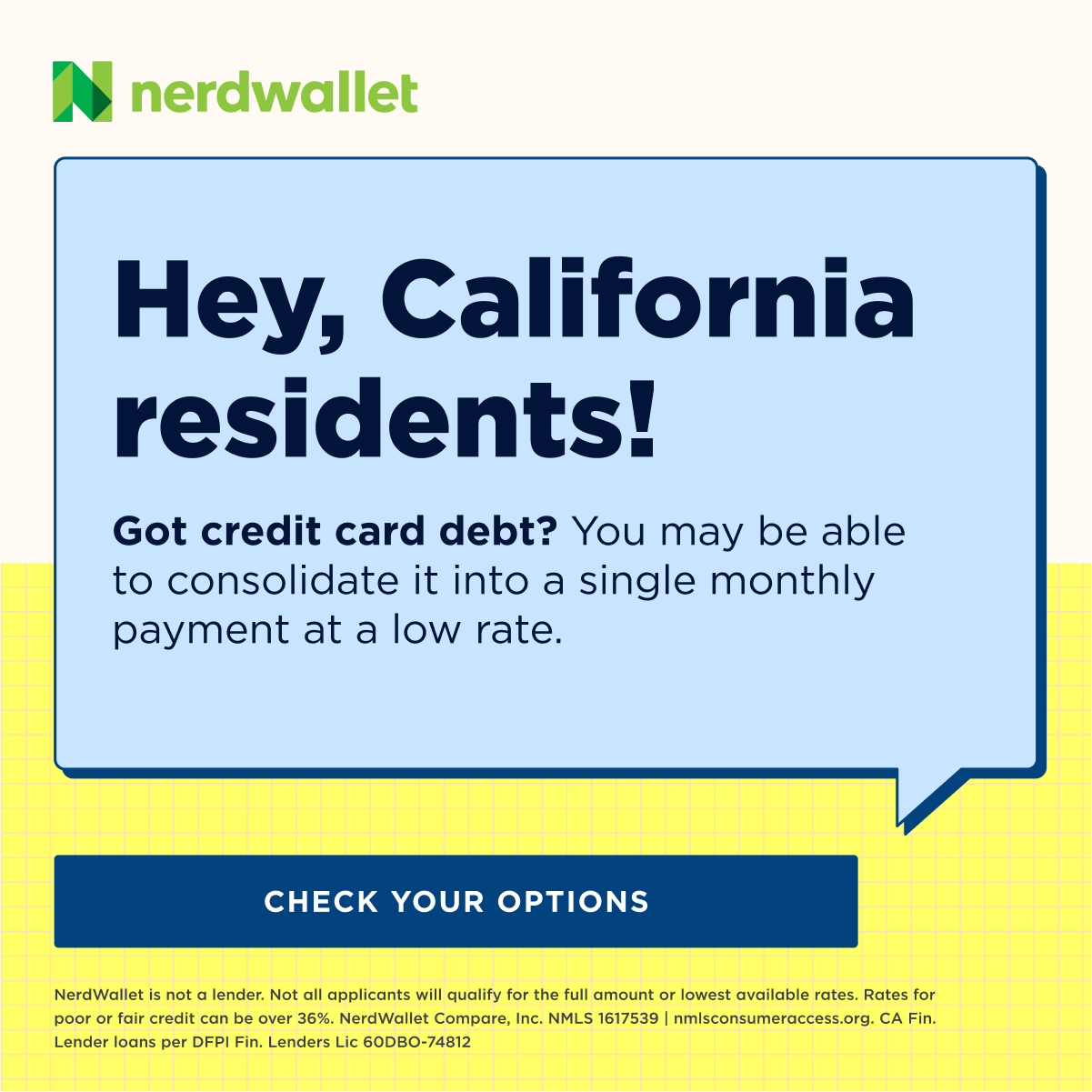 NerdWallet Facebook ad