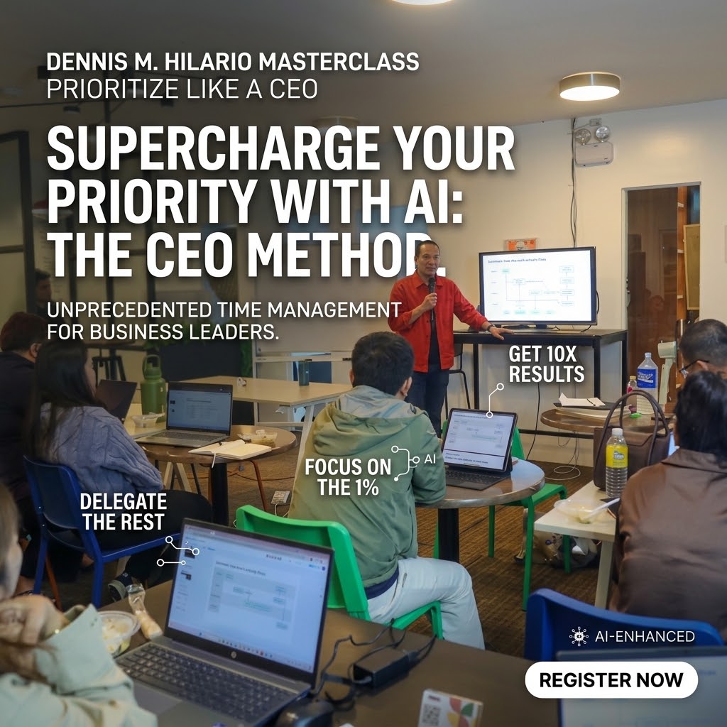 Dennis M. Hilario Facebook ad: AI-Powered CEO Productivity & Leadership