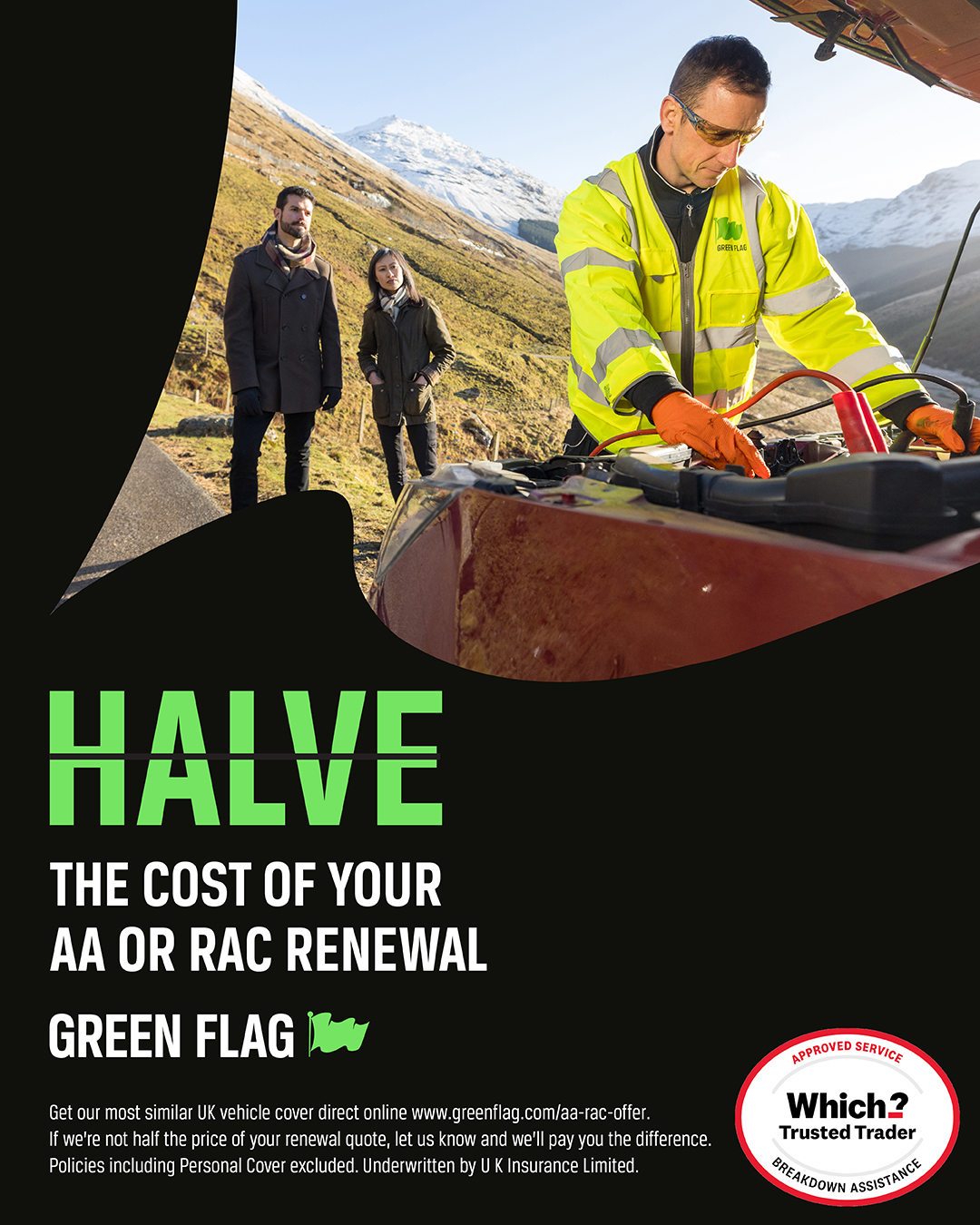 Green Flag Facebook ad from Mar 24, 2026