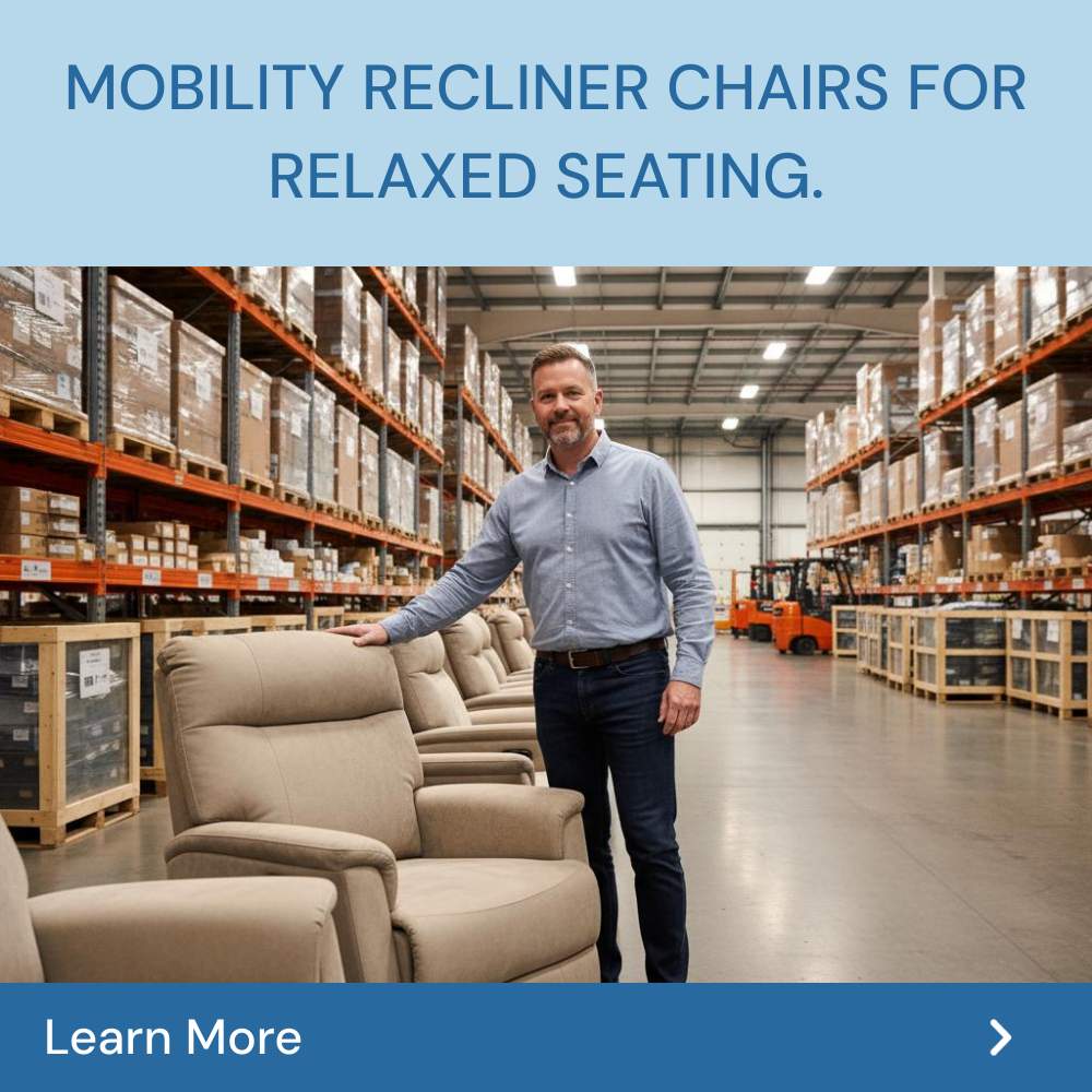 Info Coil Sync Facebook ad: Discount Mobility Recliner Chairs Warehouse.