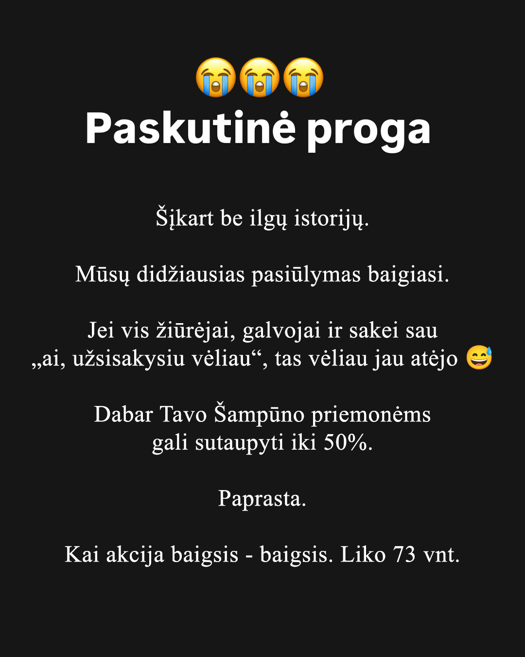 Tavo Šampūnas Facebook ad