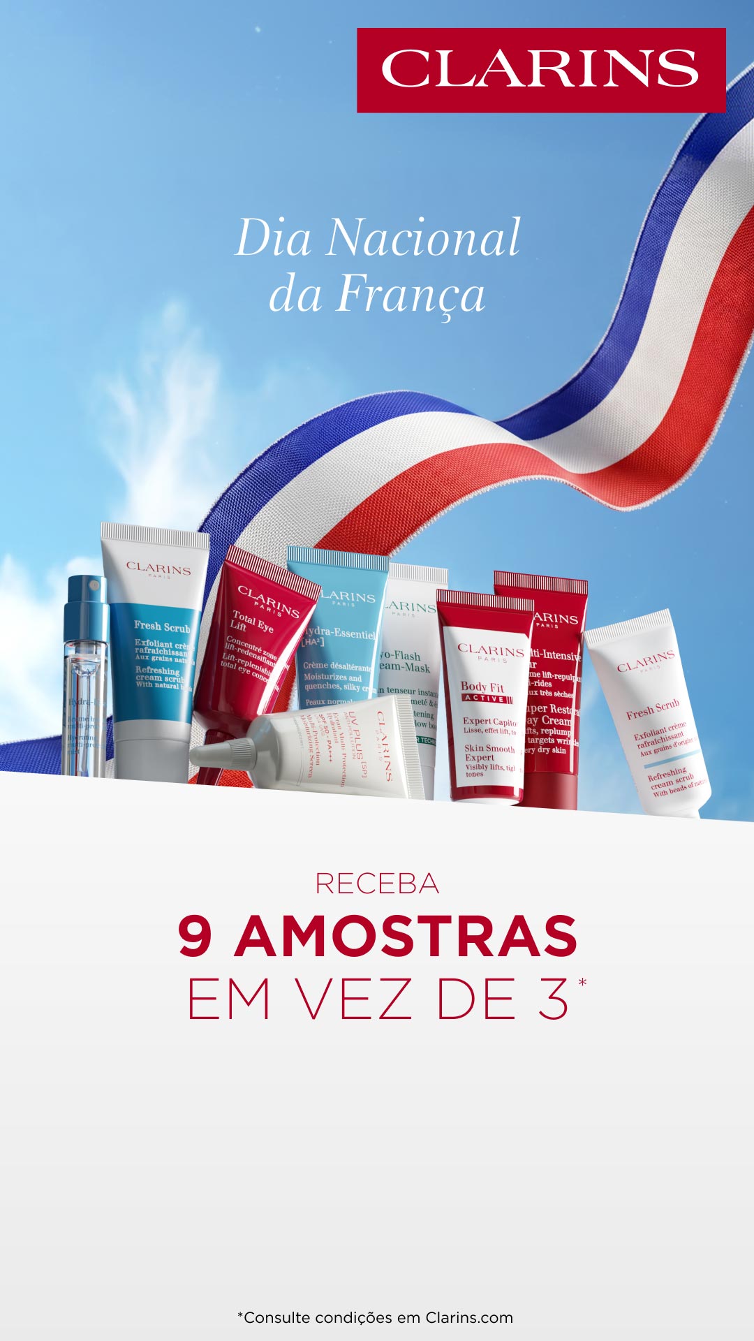 Clarins Facebook ad from Jul 10, 2026
