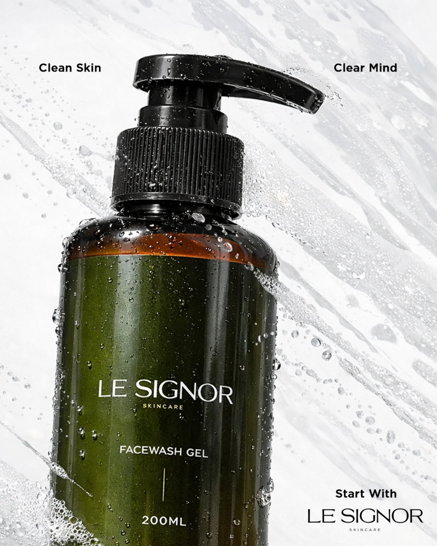 Le Signor Facebook ad: Clean skin. Clear intent.