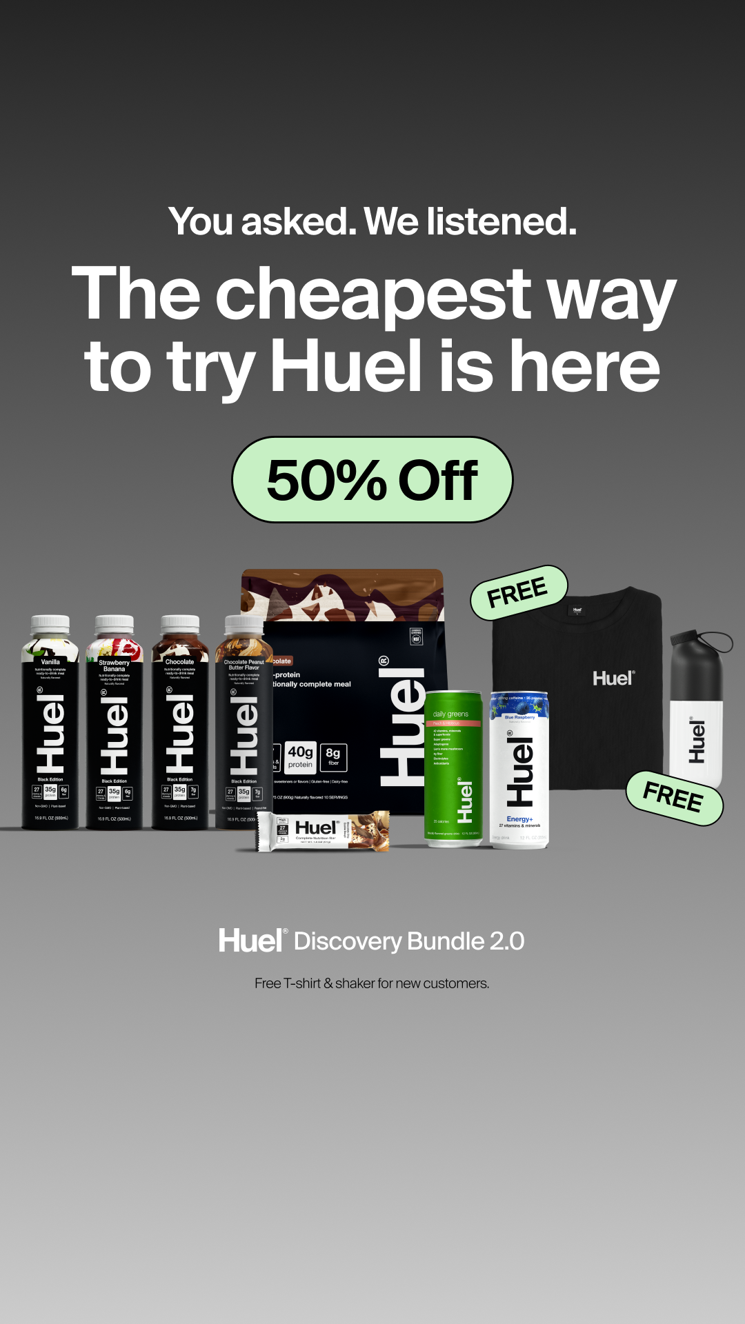 Huel Facebook ad