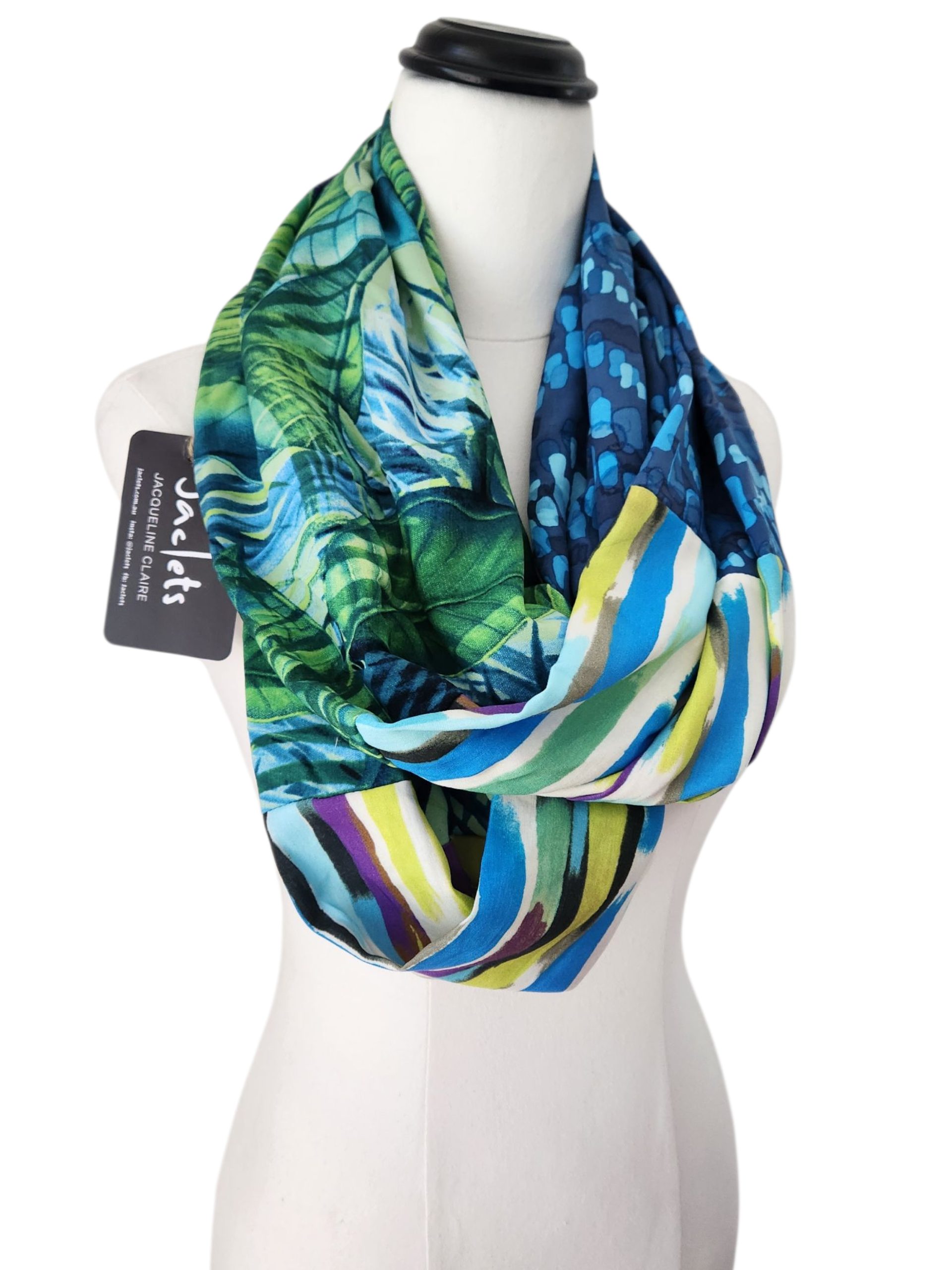 Jaclets Facebook ad: Discover wearable art for every mood: slow-fashion…
