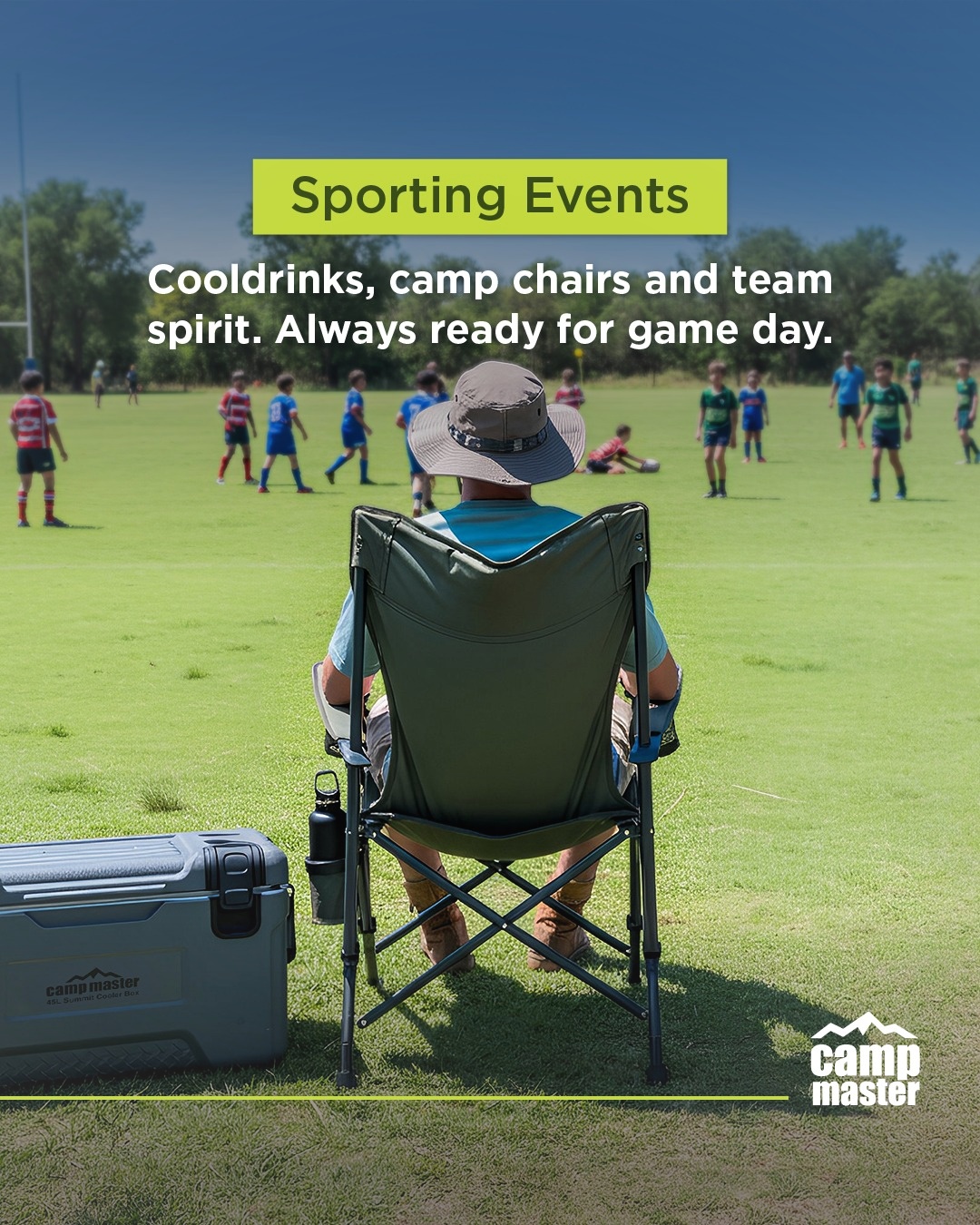 Camp Master ZA Facebook ad: From school fields to weekend tournaments, it’s the…