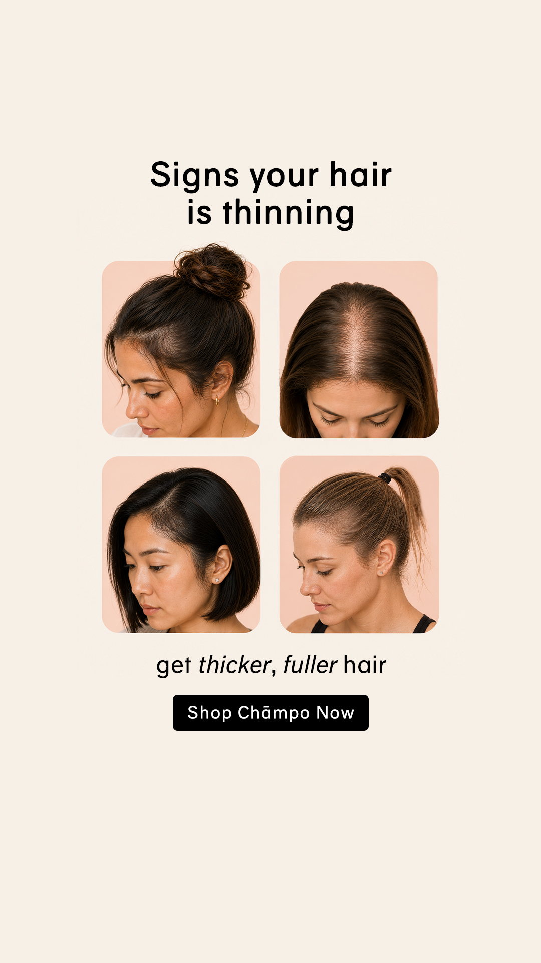 Chāmpo Haircare Facebook ad