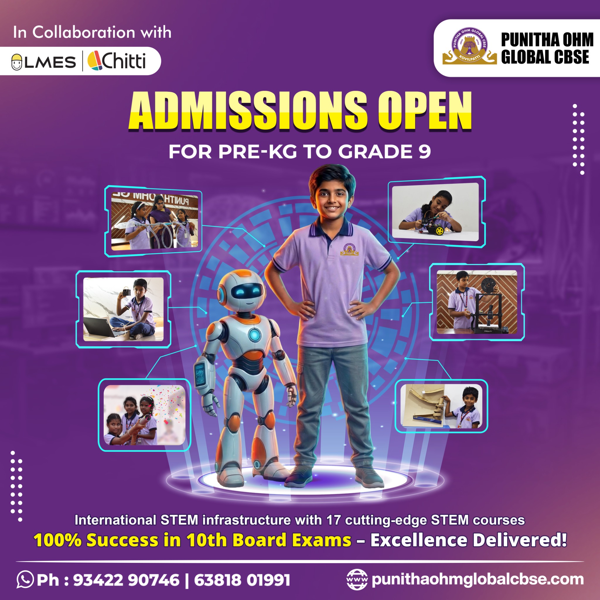 Punitha ohm global cbse school Facebook ad: Admissions Open, Apply Now!