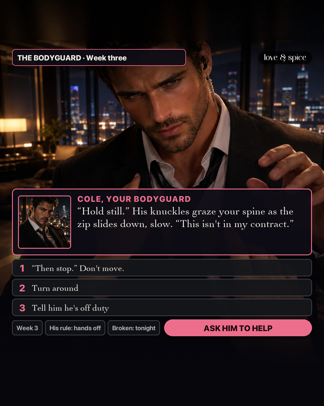 Love & Spice Facebook ad: Start Your Interactive Romance