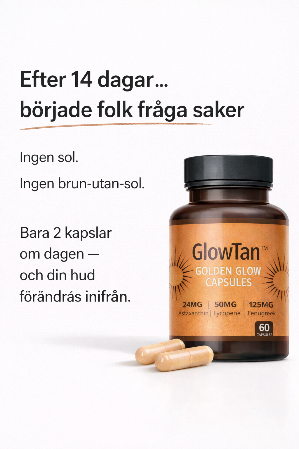 Euravita Facebook ad: En naturlig glow på bara 2 veckor