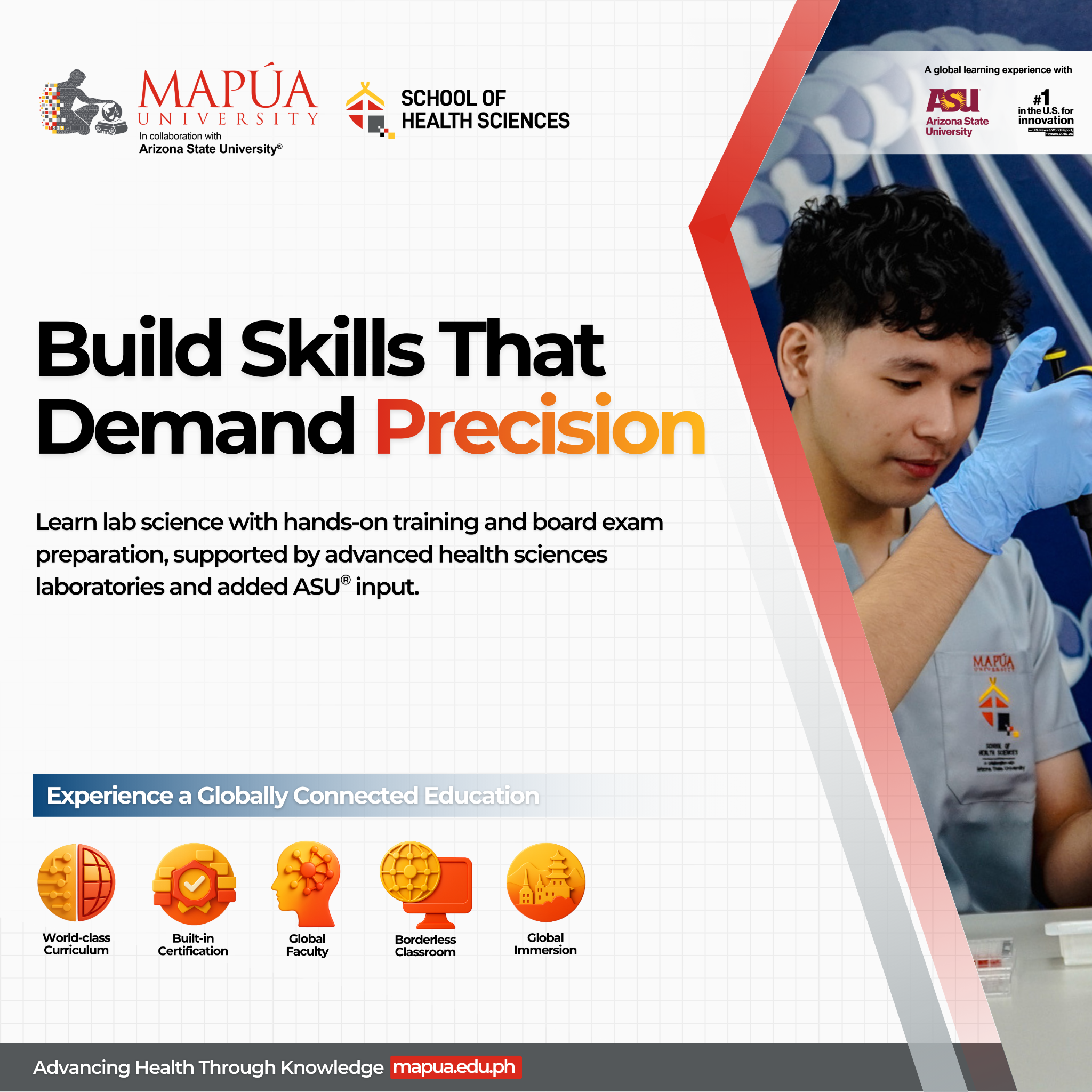 Mapúa School of Health Sciences Facebook ad: Build Skills That Demand Precision