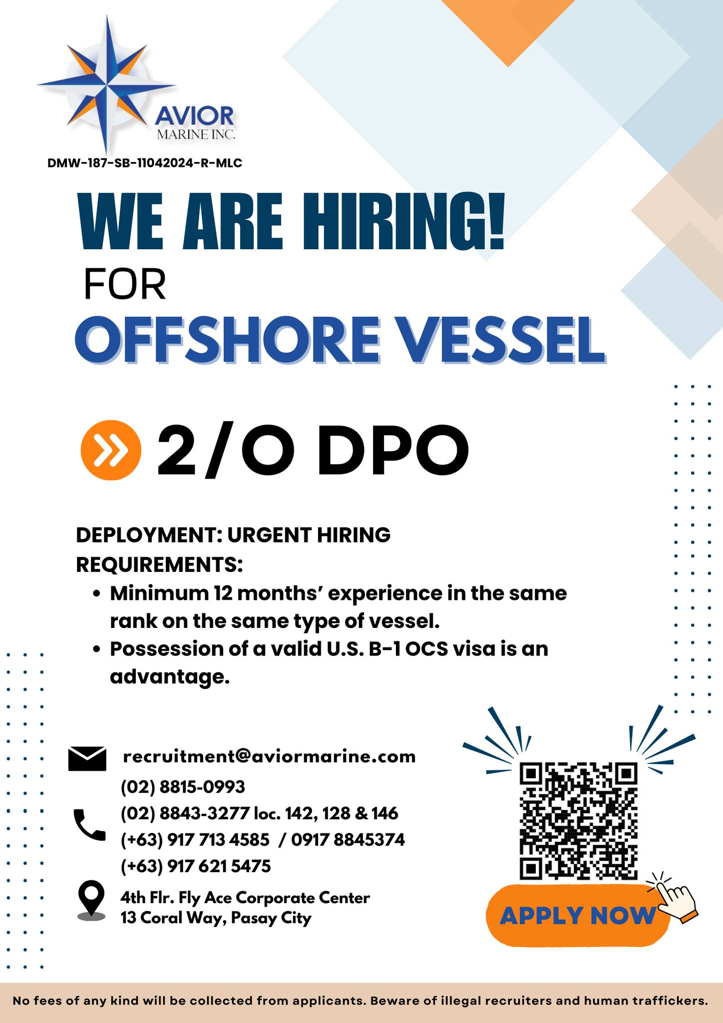 Avior Marine Inc. - Recruitment Facebook ad