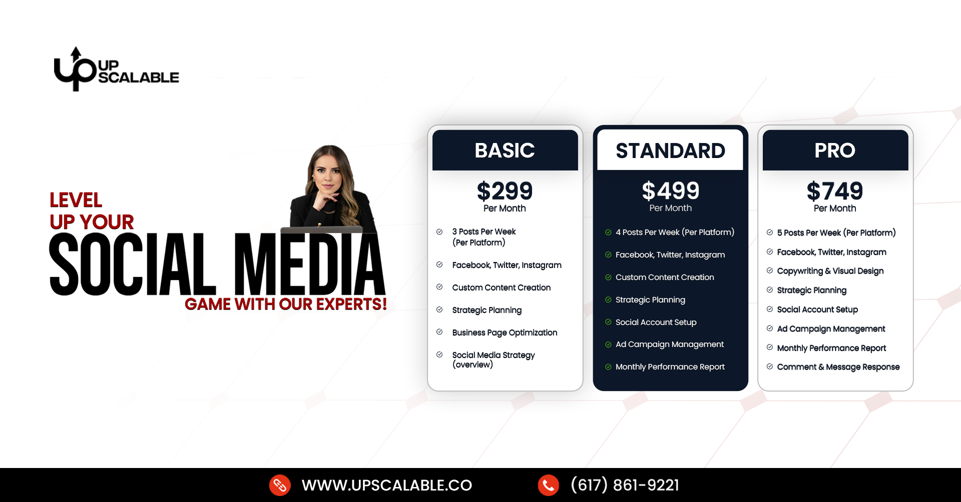 Upscalable Facebook ad
