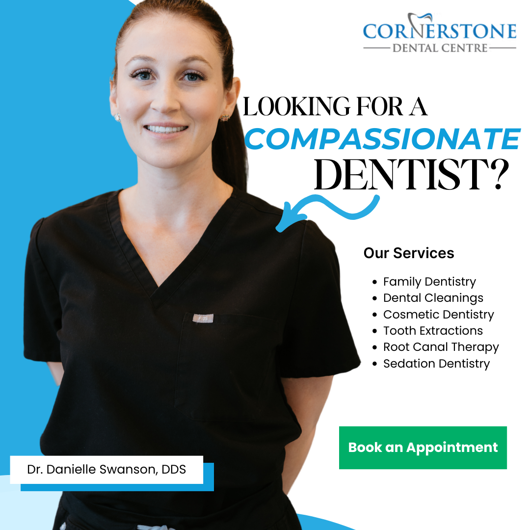 Cornerstone Dental Centre Facebook ad: Book an appointment today!