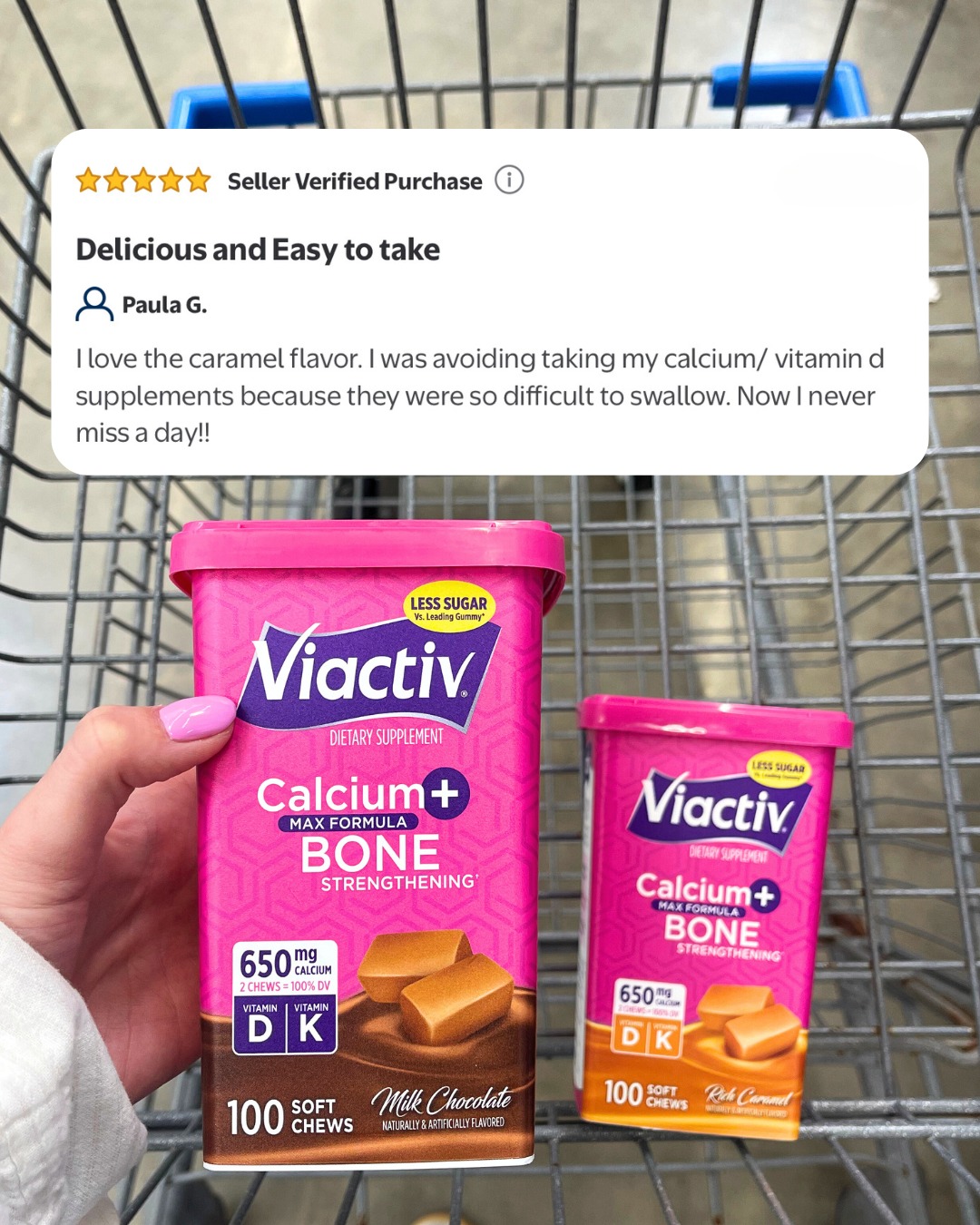 Viactiv Facebook ad: Say goodbye to hard-to-swallow pills!