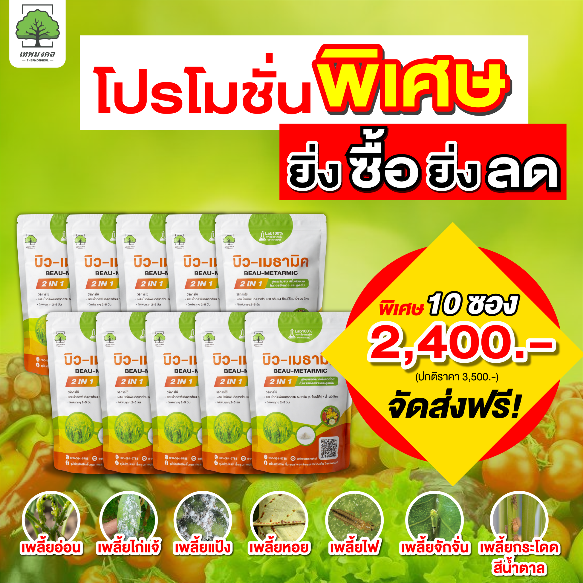 สินค้าการเกษตร เพื่อเกษตรกรไทย ตราเทพมงคล Facebook ad