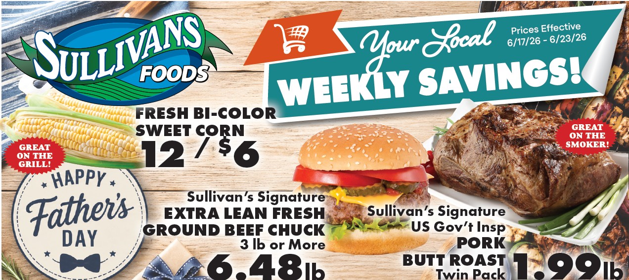 Sullivans Foods Facebook ad: CELEBRATE FATHER ALL WEEK LONG AT SULLIVAN'S FOODS!