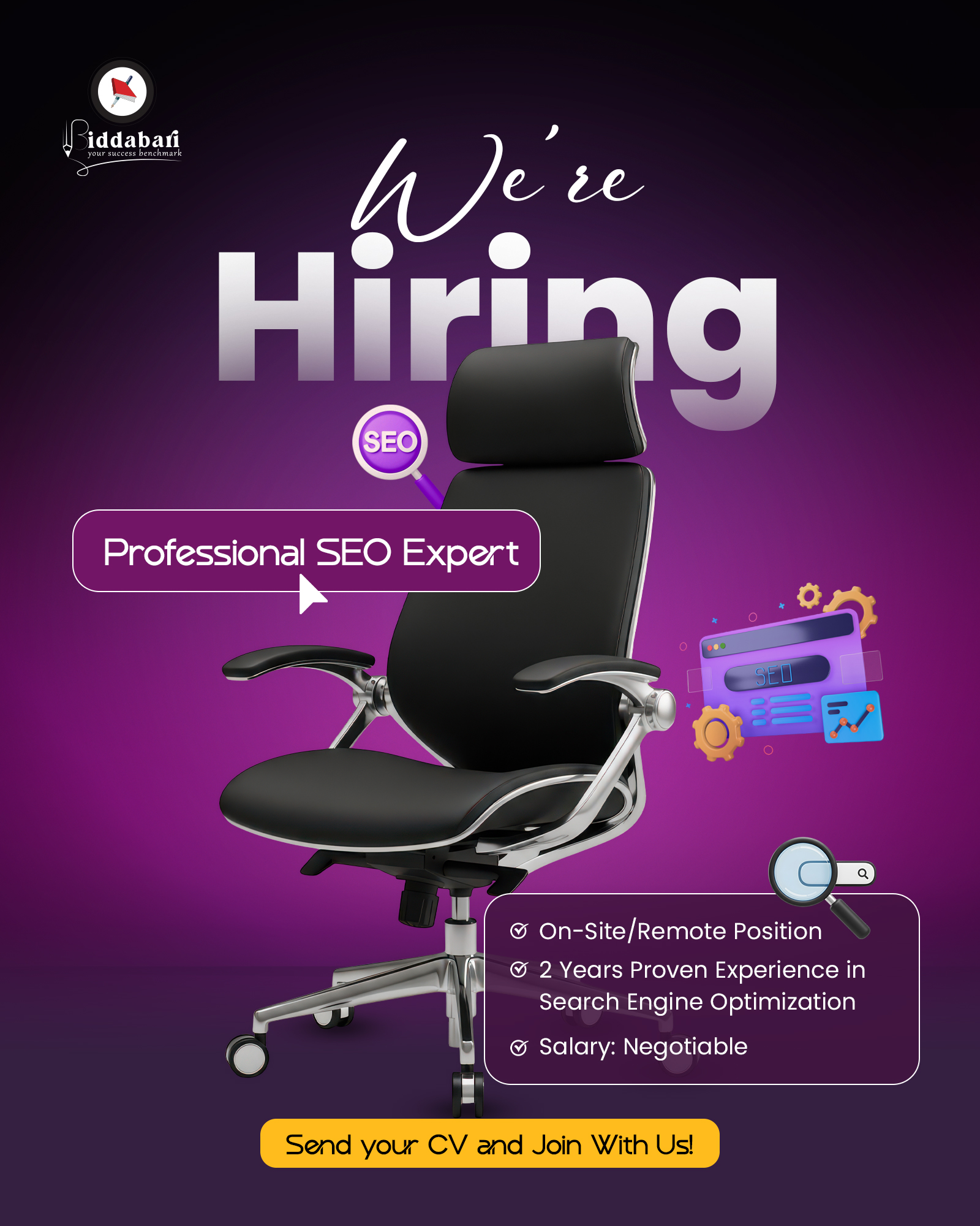 Biddabari Facebook ad: Join Biddabari as a SEO Expert