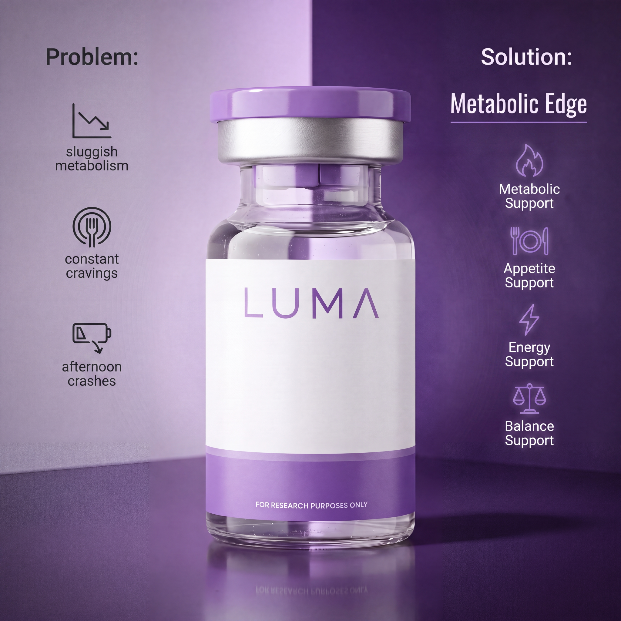 Luma Facebook ad: Shop Luma's Research Materials
