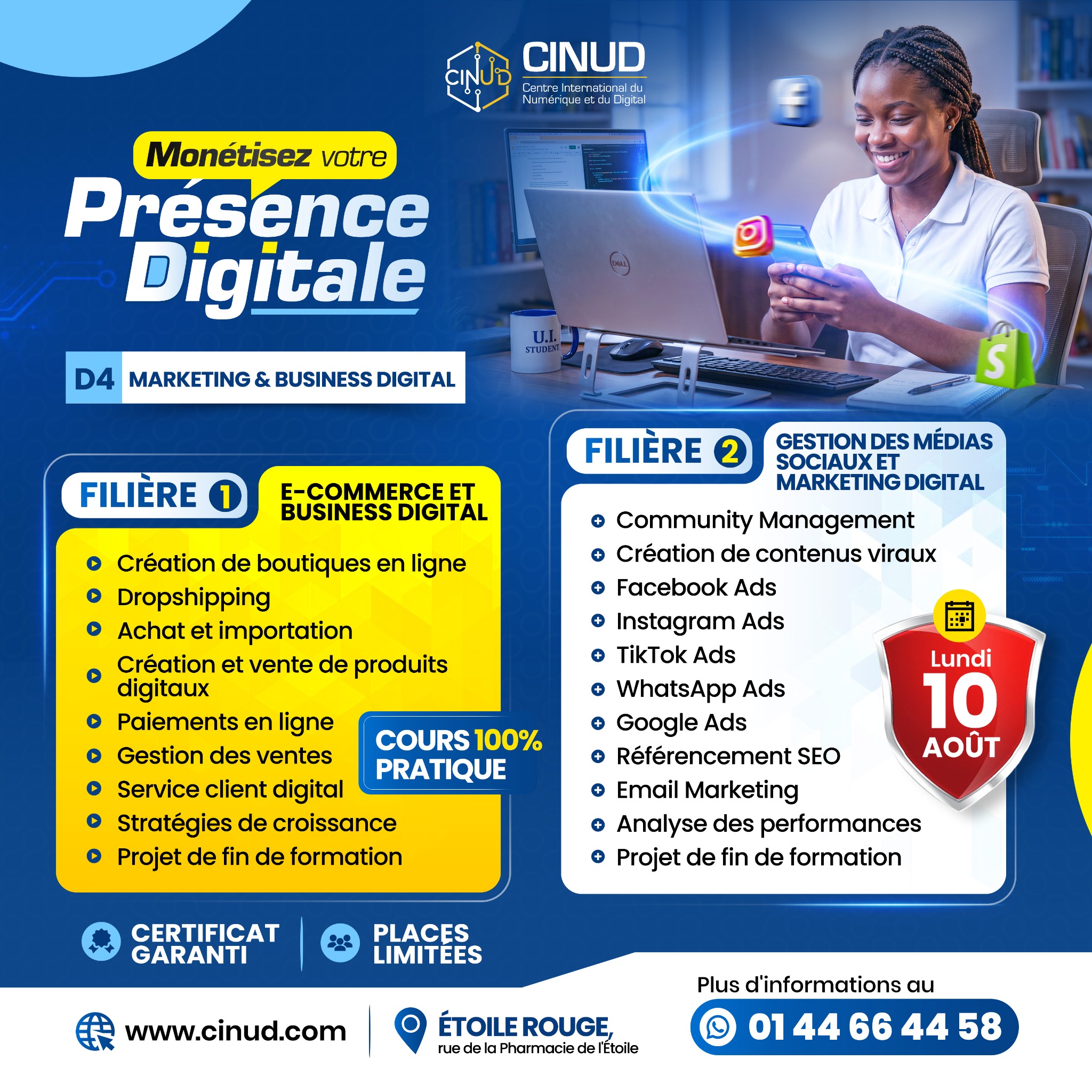 CINUD - Centre International du Numérique et du Digital Facebook ad: TRANSFORMEZ LE EN UNE VÉRITABLE SOURCE DE REVENUS!