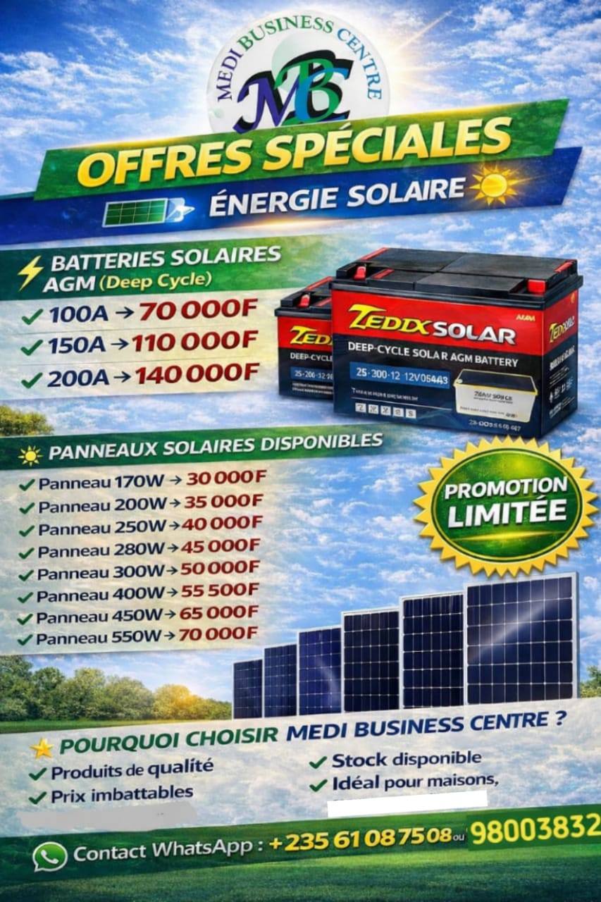 Médi Business Centre Facebook ad: Besoin d’énergie 24h/24?